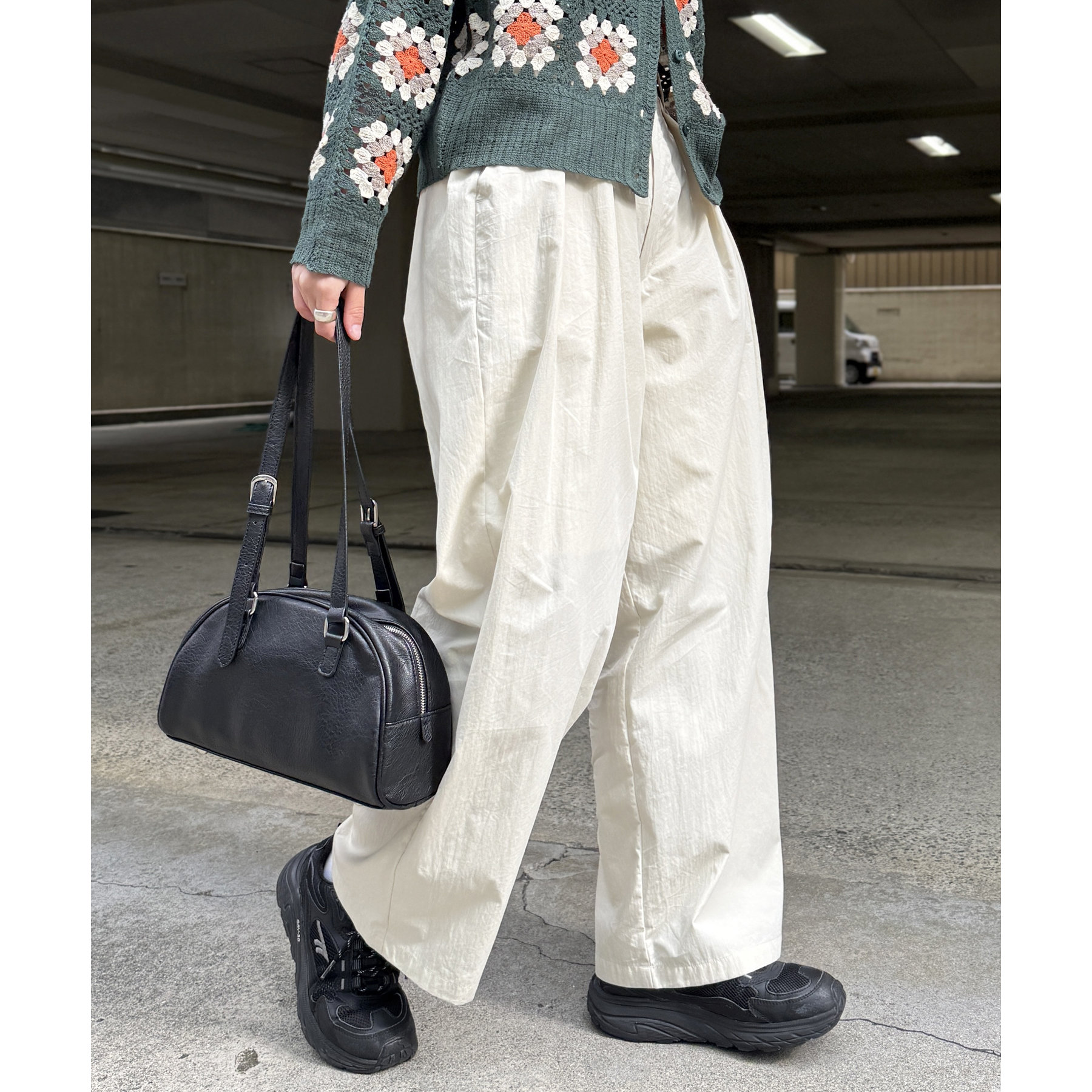 あむページ 冷感タックワイドパンツ | ファッション通販サイト NUGU