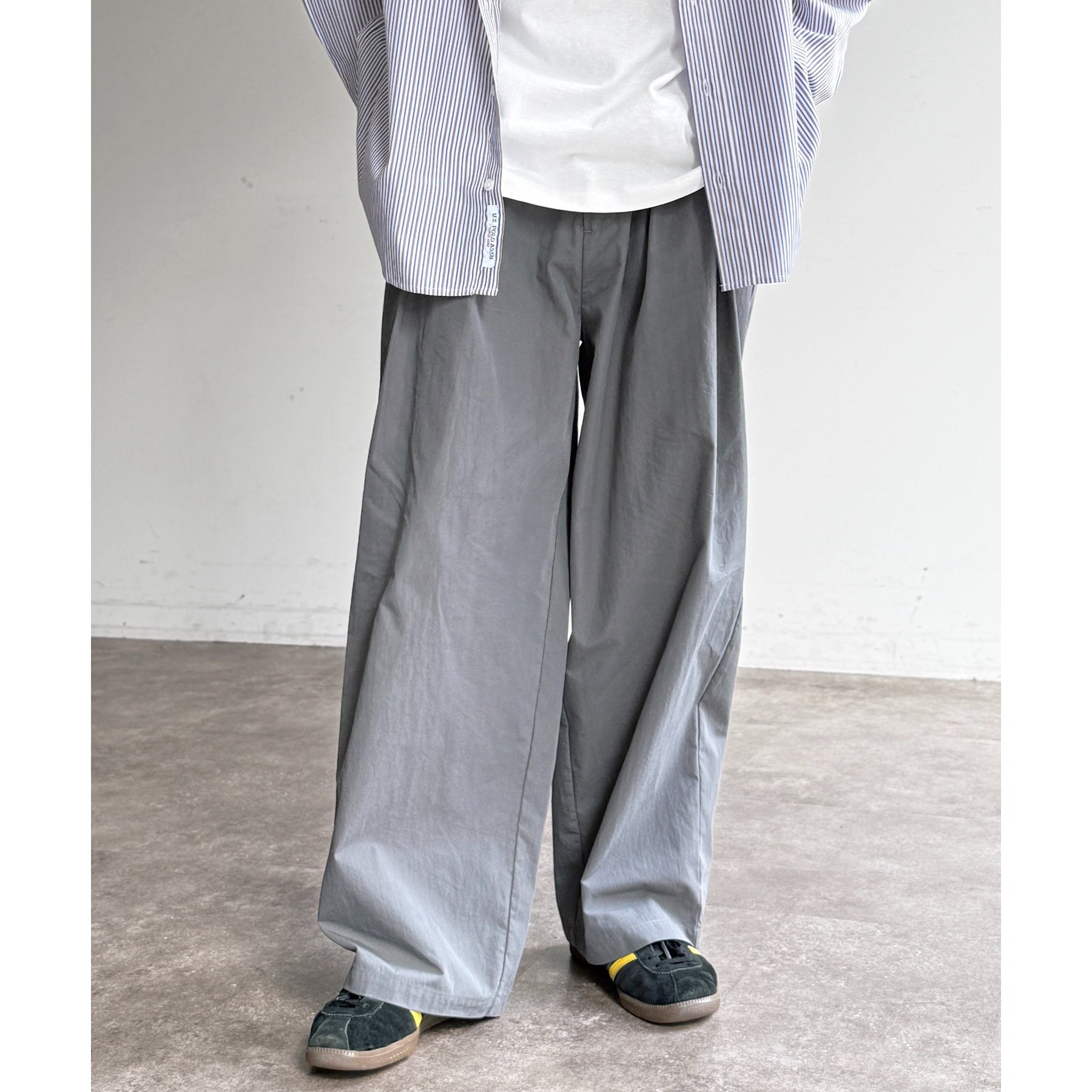 CPCM 冷感NCタックワイドパンツ　M ベージュ CPCM｜冷感タックワイドパンツ | Rakuten Fashion(楽天