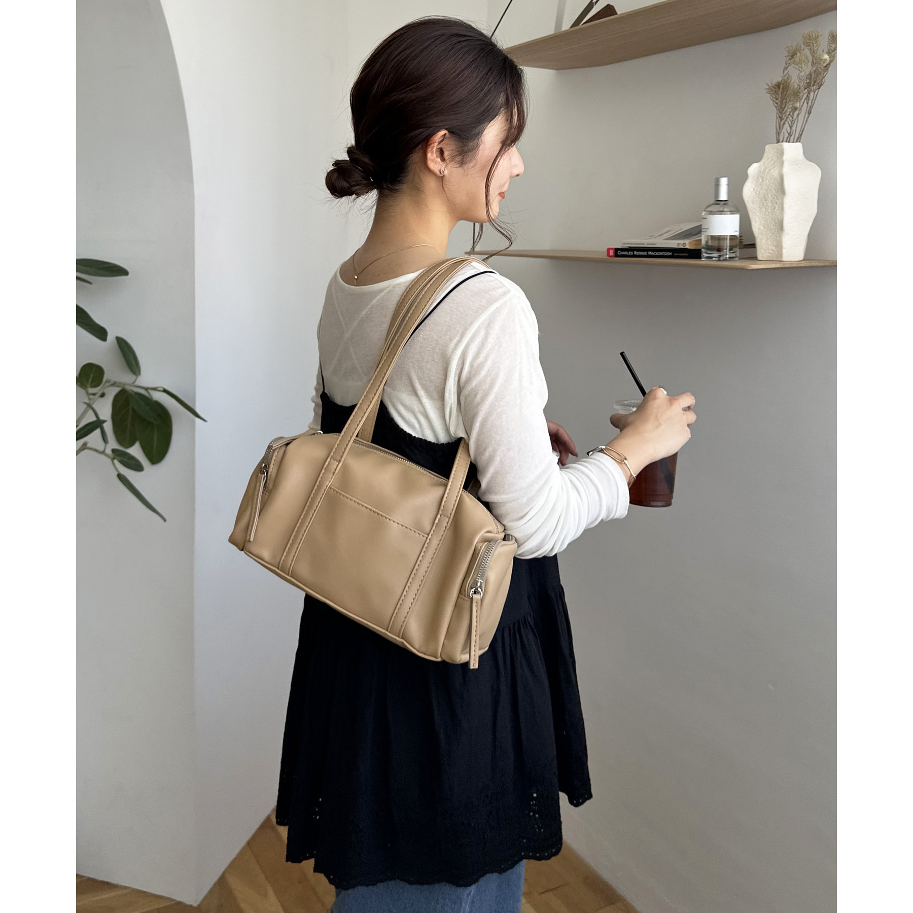 shrink calf ボストンバッグ サイドポケットボストンバッグ | ファッション通販サイト NUGU