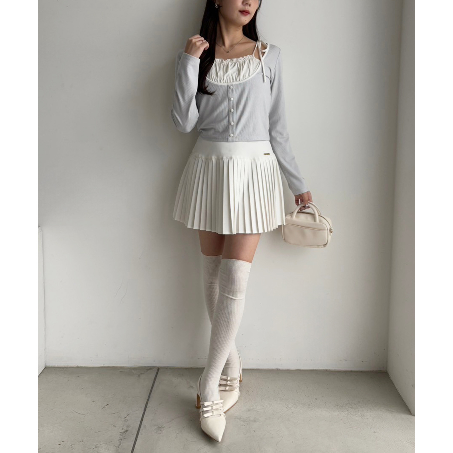 サンドロ　ミニスカート プリーツスカート ミニ L sandro(サンドロ) ボトムス(レディース