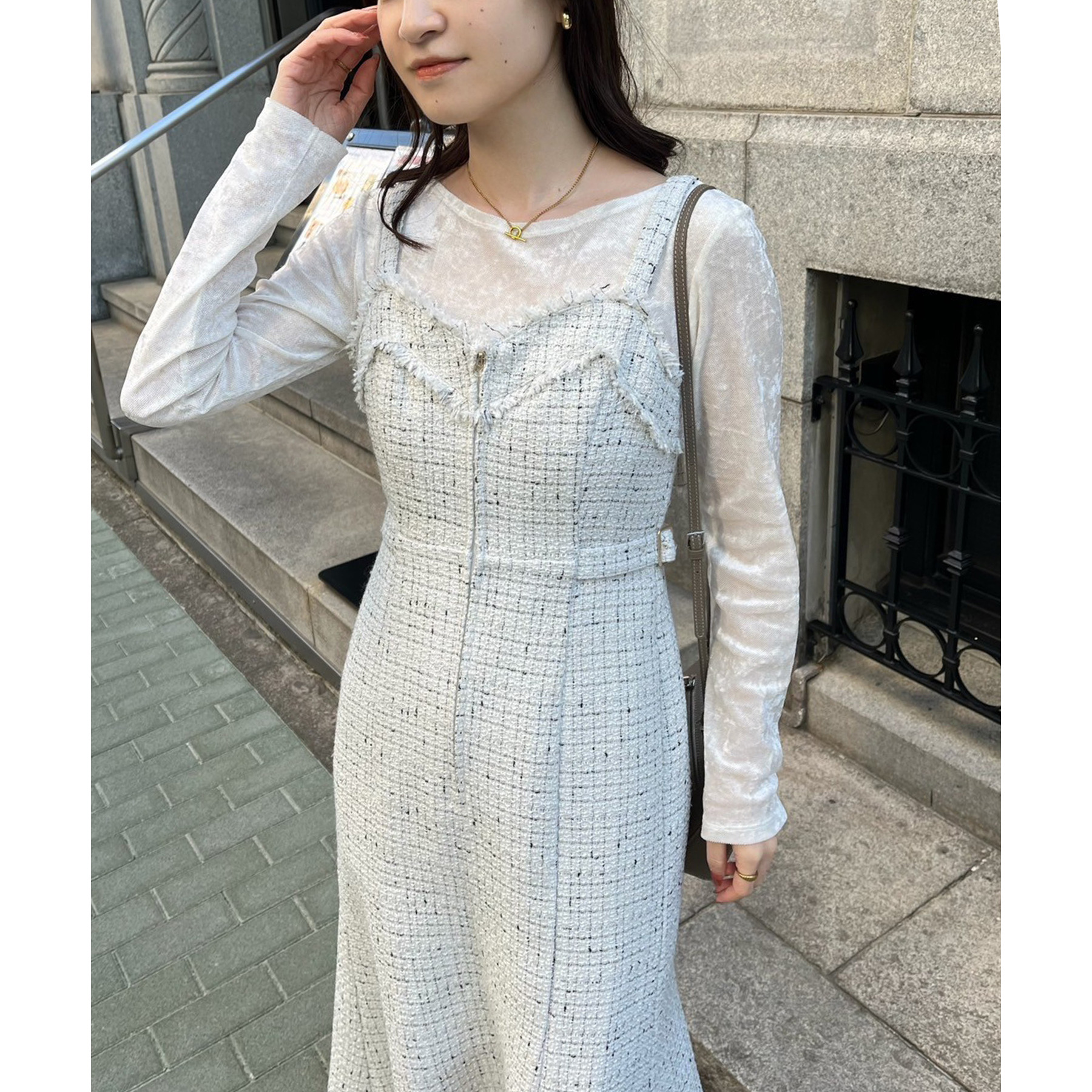 専用ページです！ご確認ページですAつぼみあり tocco closet ポケットパール付きマーメイドラインツイード