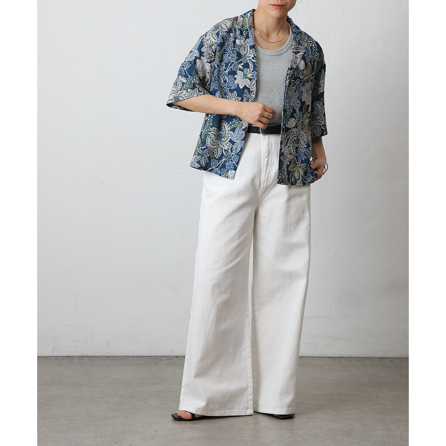 ルメール スカーフシャツ ノーカラー 白 ルメール スカーフシャツ ノーカラー 白