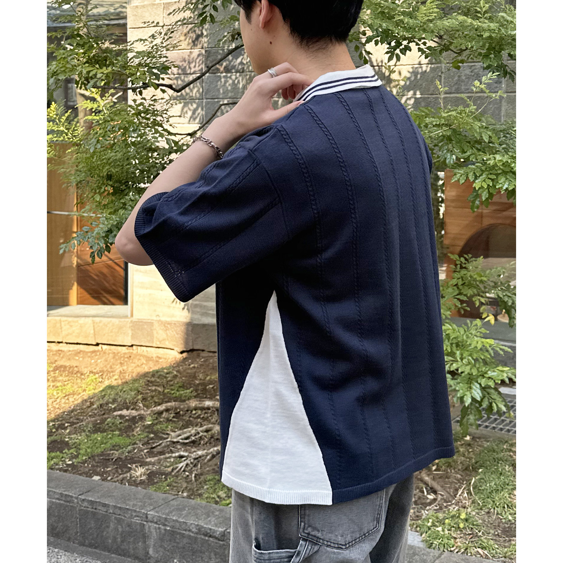 2色 シャツセーター ニット ツイスト シンプル ユニセックス ユニセックス】ユニフォームニット | ファッション通販サイト NUGU