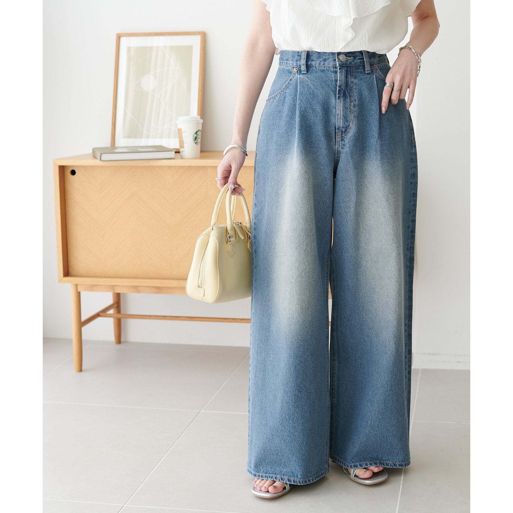 ライトデニムワイドパンツ | ファッション通販サイト NUGU