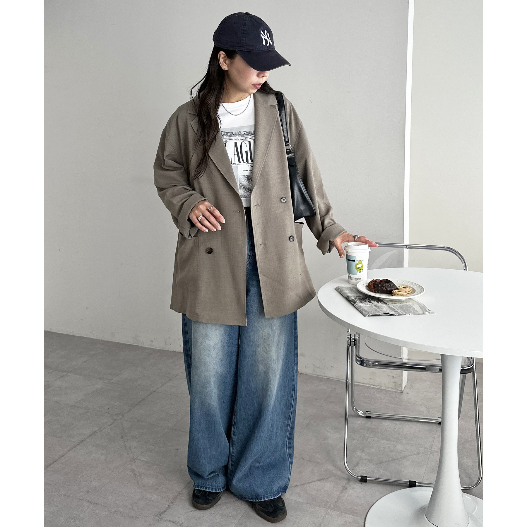 ユニセックス】テックリネンビッグシャツジャケット《WEB限定