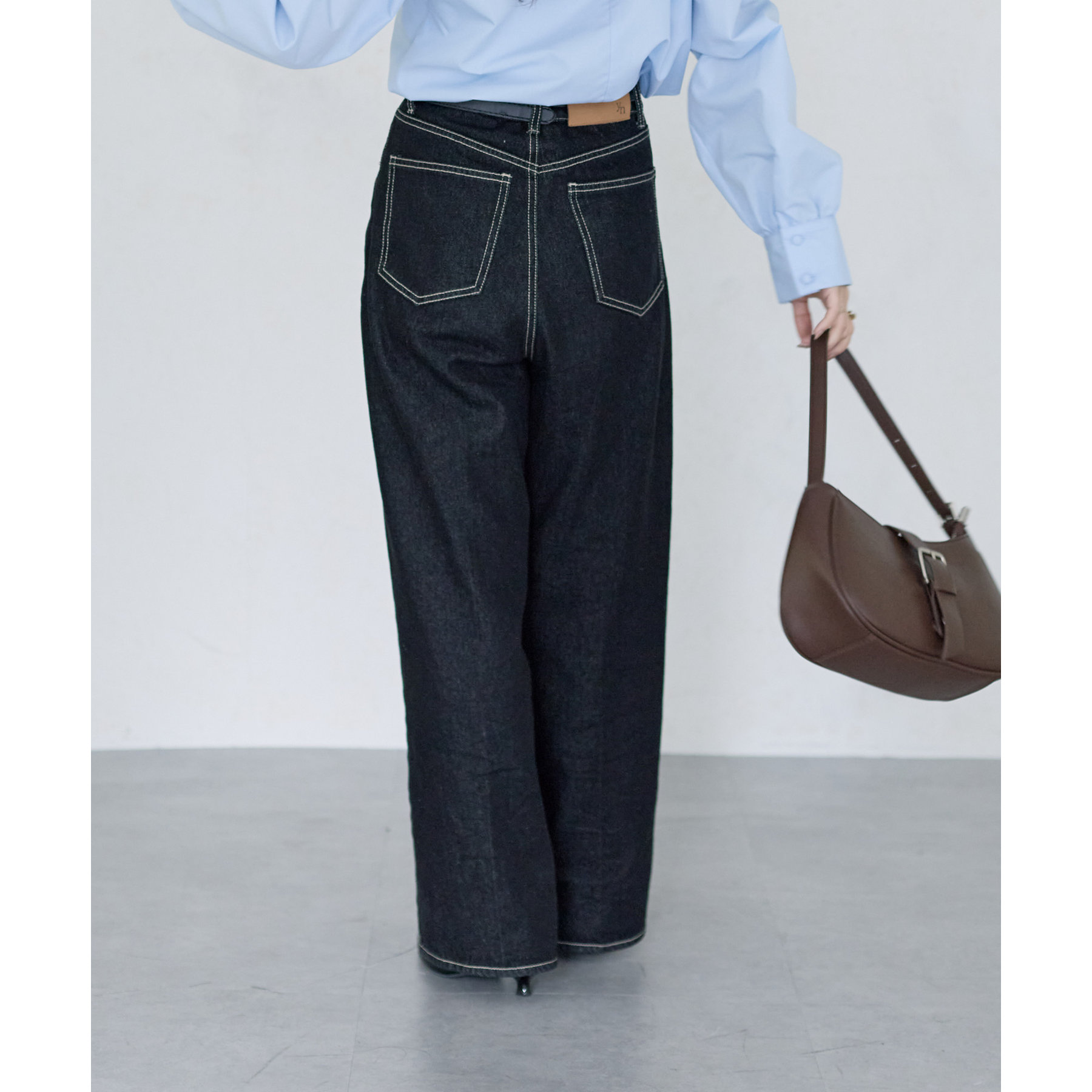 Yuna企画】ハイウエストストレートデニムパンツ | ファッション