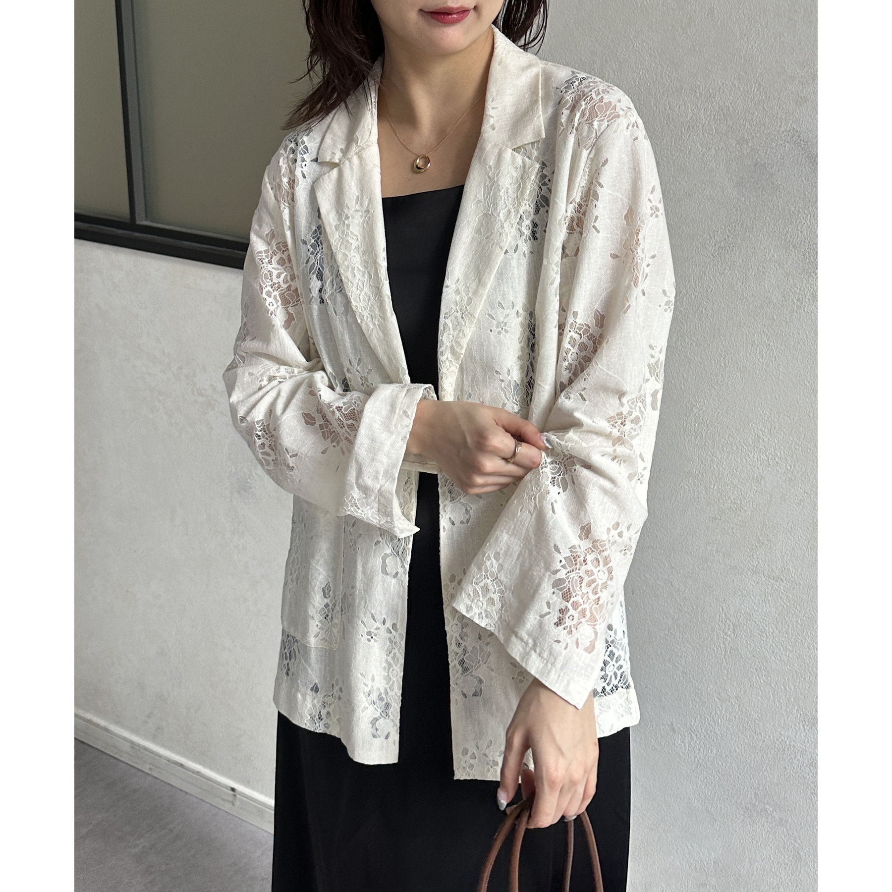 モードジャケット グレー リュクス 長袖 抜け感 junhashimoto - ZIP SHIRT JACKET / ライトグレー | Tempt