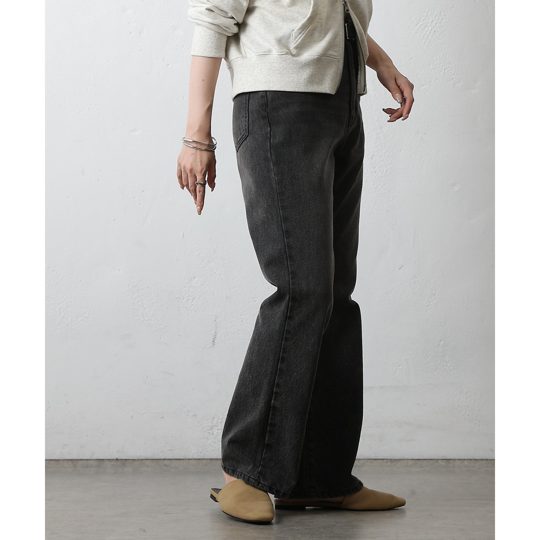 S~Lサイズ展開】フレアデニムパンツ | ファッション通販サイト NUGU