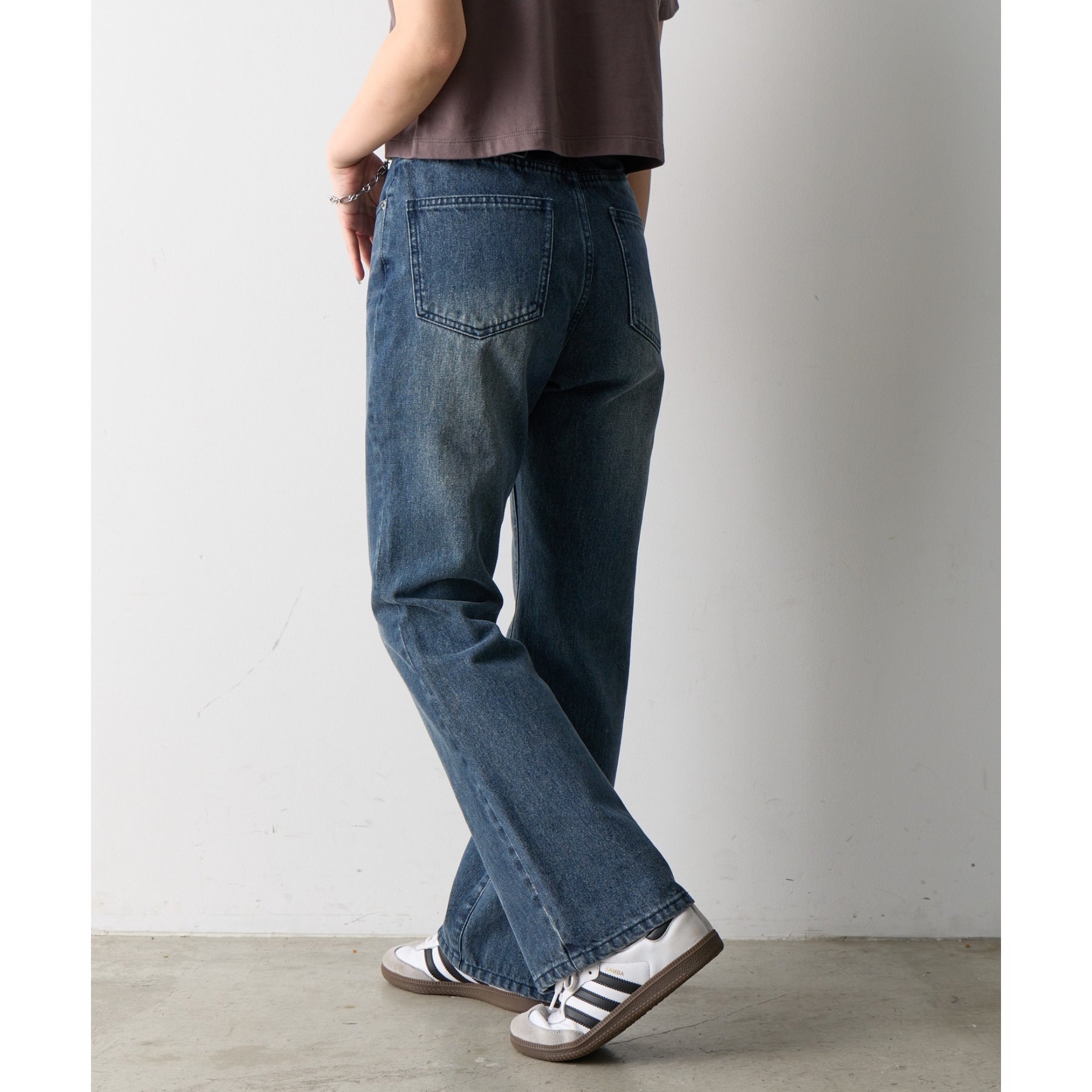 S~Lサイズ展開】フレアデニムパンツ | ファッション通販サイト NUGU