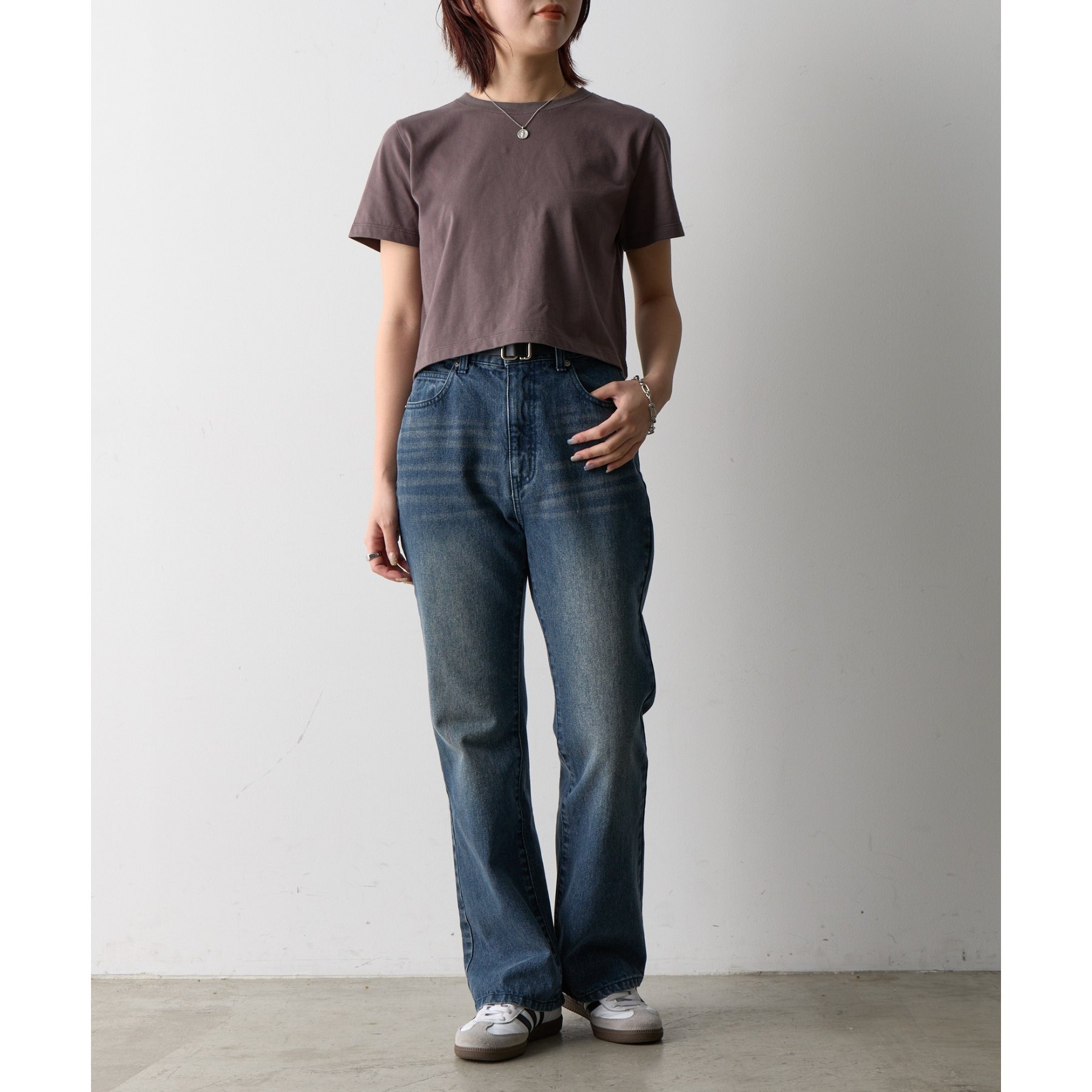 S~Lサイズ展開】フレアデニムパンツ | ファッション通販サイト NUGU