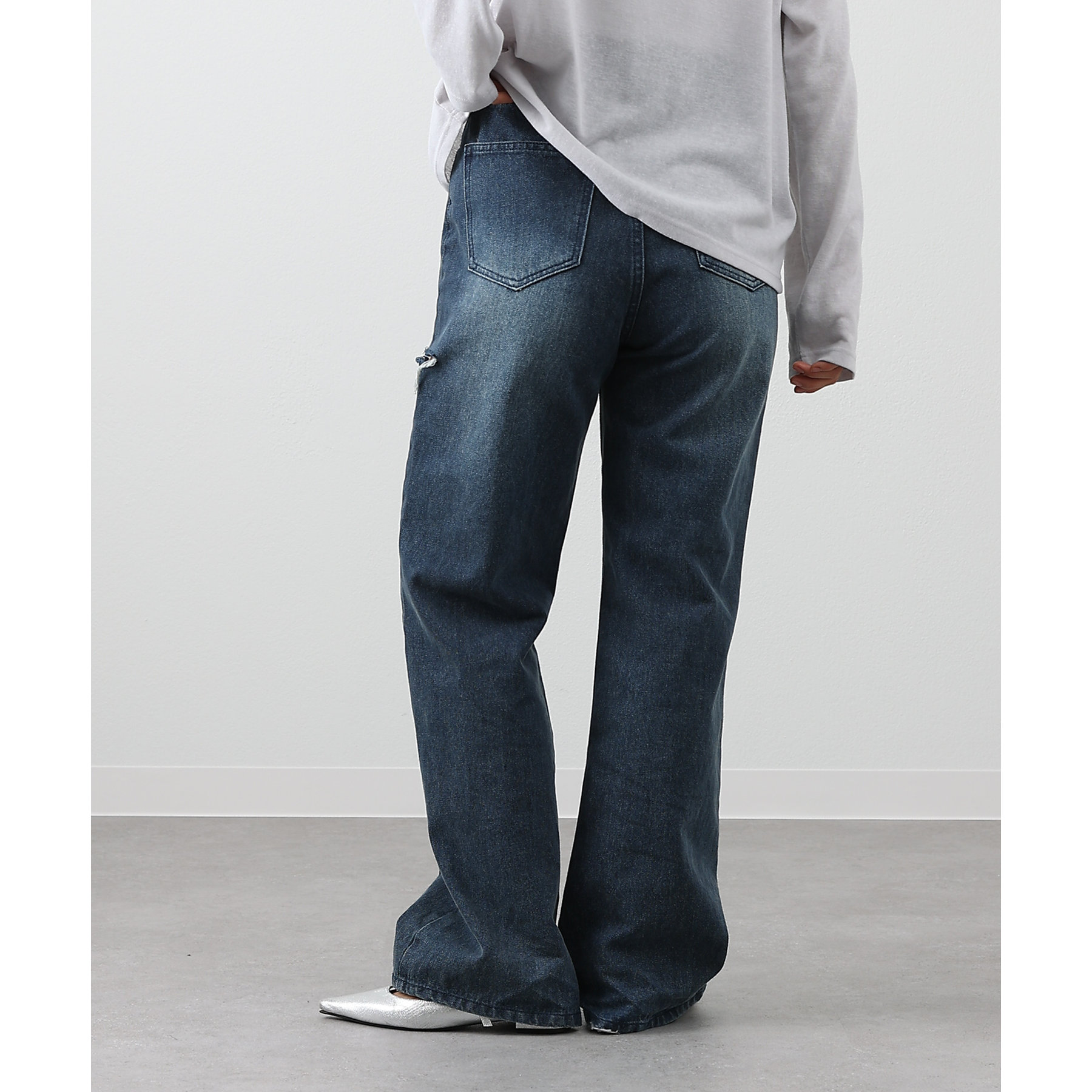 傷確認 S～Lサイズ展開】ダメージデニムパンツ | ファッション通販