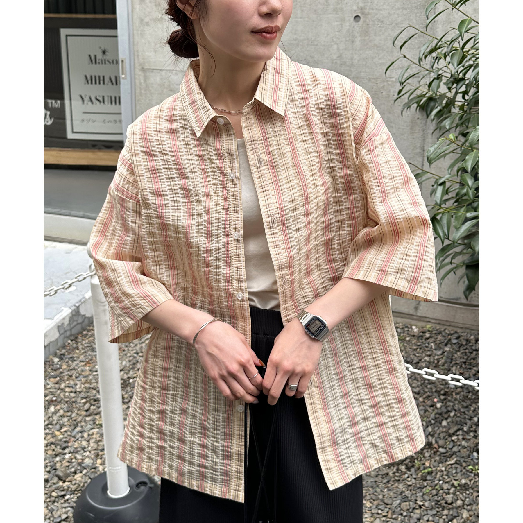 美品　 サバタムストライプ 半袖シャツ 楽天市場】【クーポンで15％OFF】sabbatum サバタム BD30/1天竺