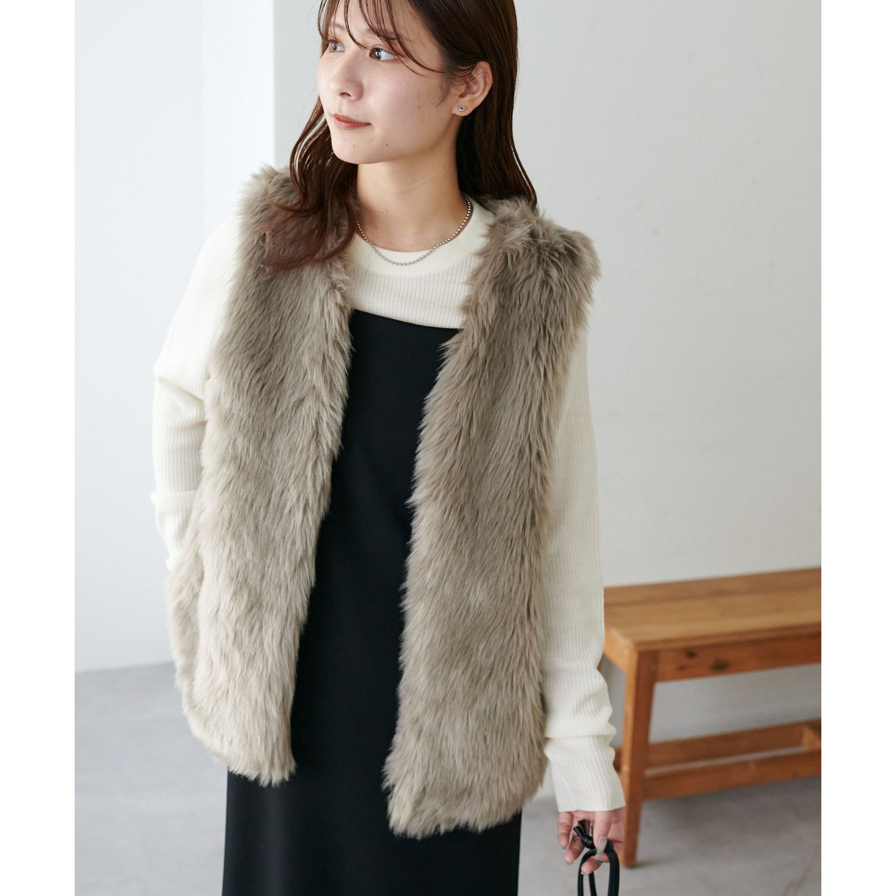 WEB限定】ロングファーベスト | ファッション通販サイト NUGU