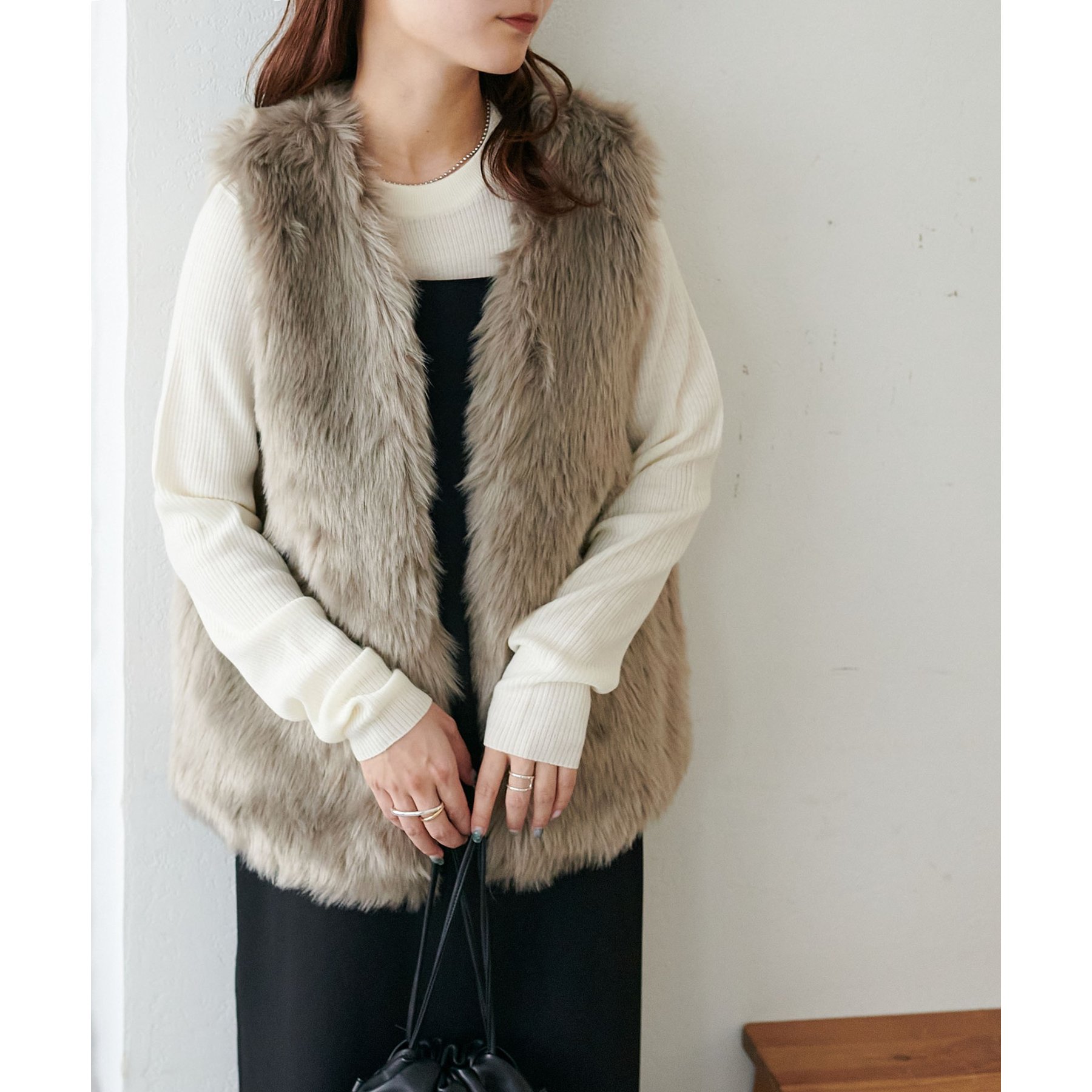 WEB限定】ロングファーベスト | ファッション通販サイト NUGU
