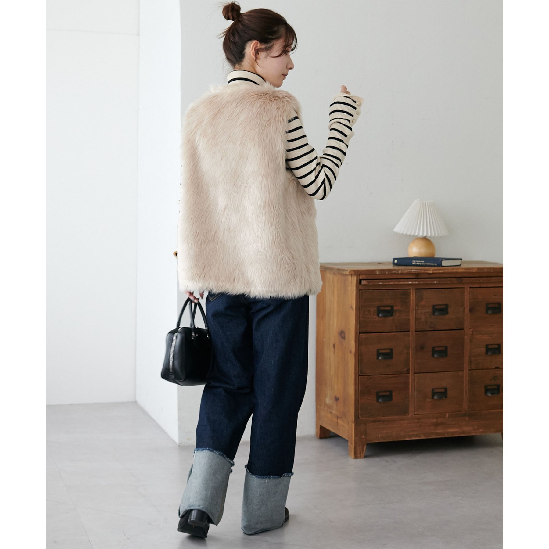 WEB限定】ロングファーベスト | ファッション通販サイト NUGU