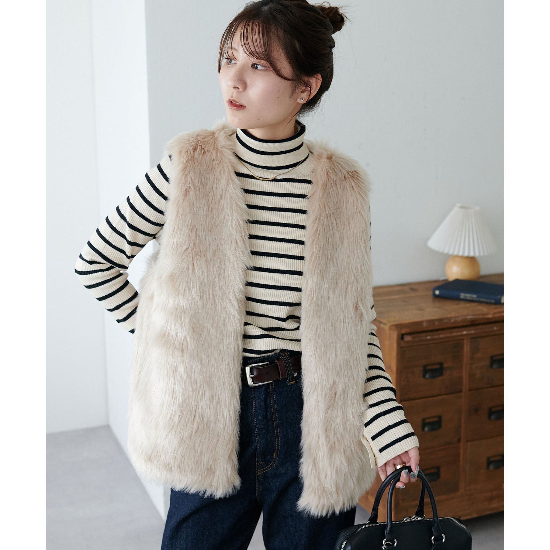 WEB限定】ロングファーベスト | ファッション通販サイト NUGU