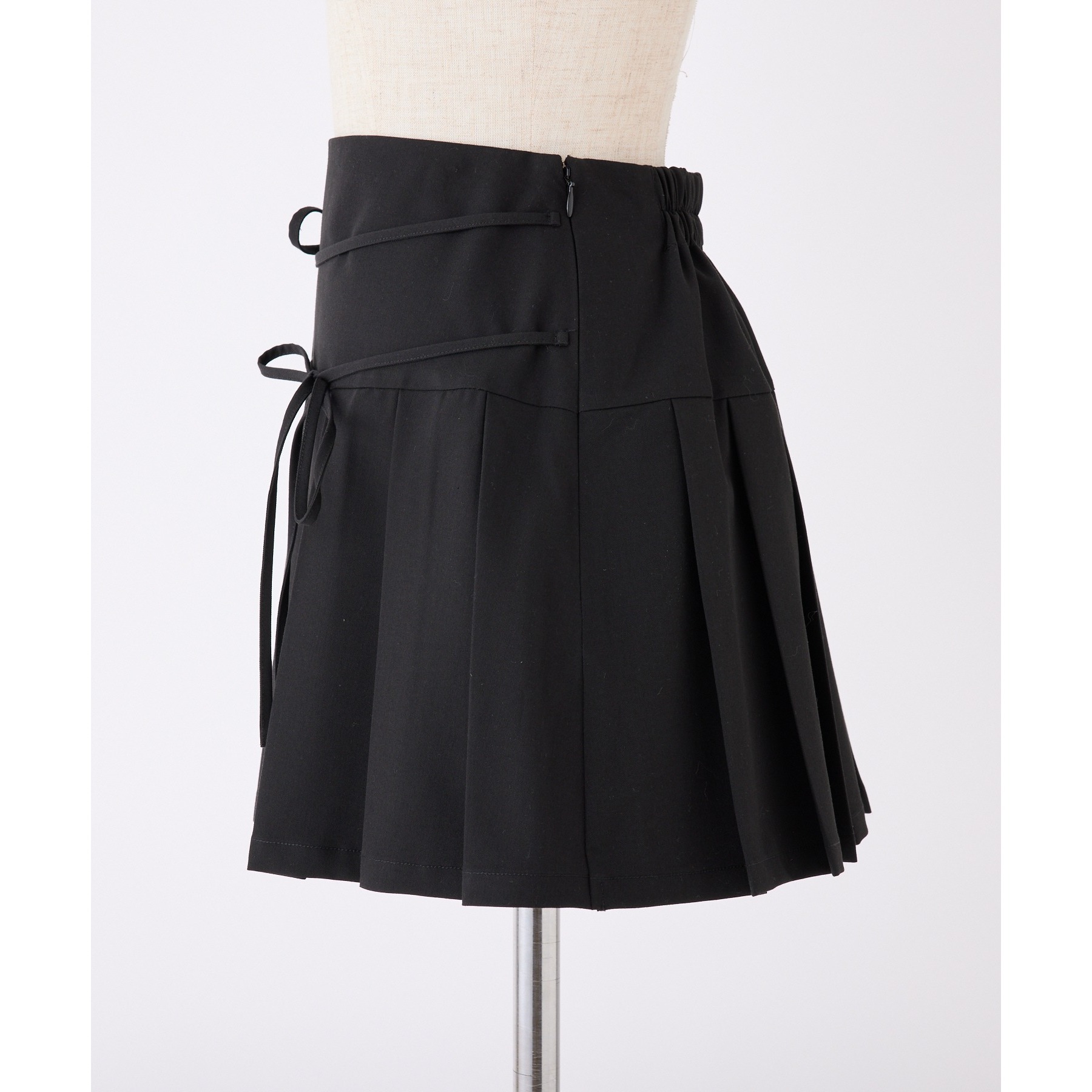 LiMifeu リミフゥブラックミニスカート LIMI feu 20th Anniv. Collection]Back Satin Border Layered