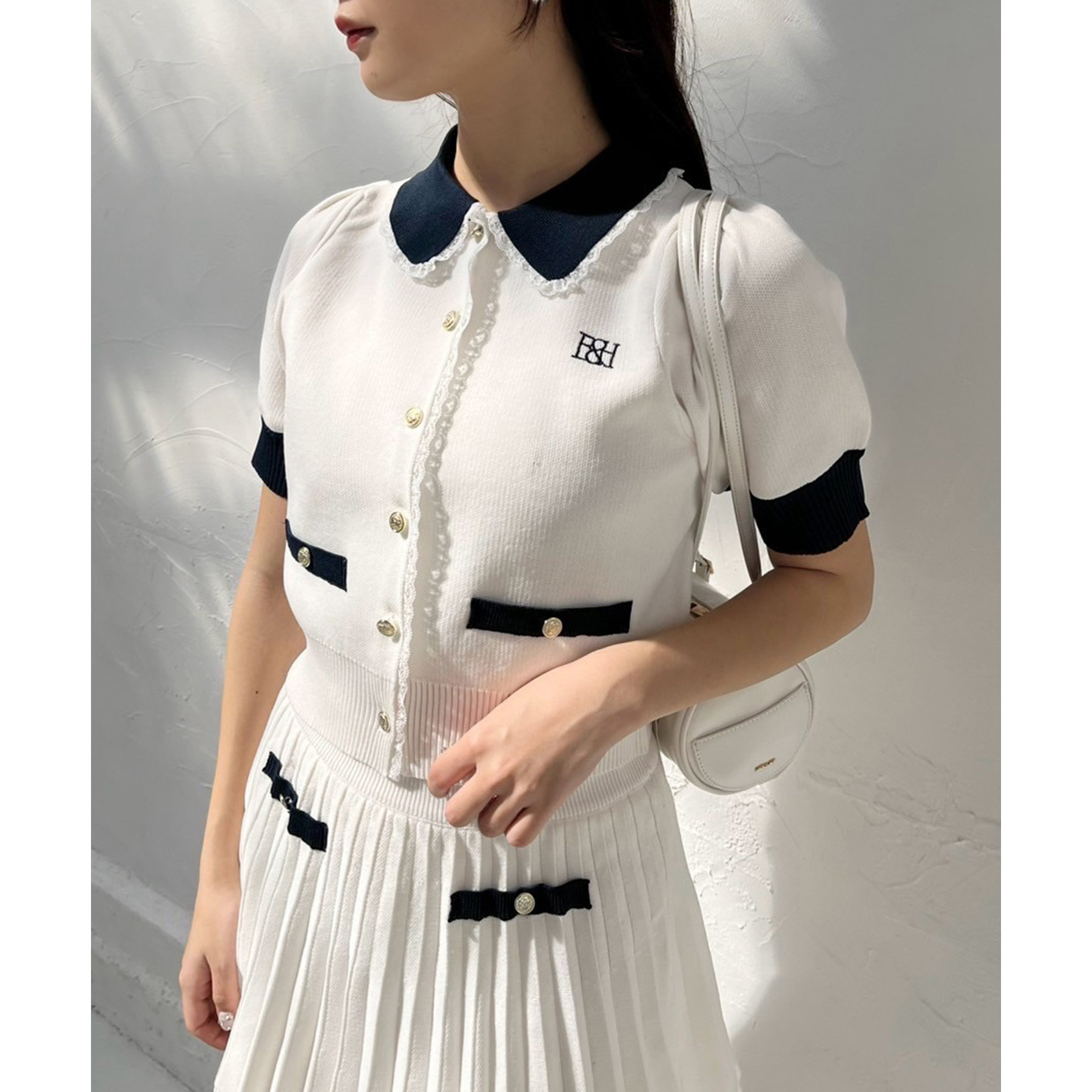 ポロ襟半袖ニットセットアップ | ファッション通販サイト NUGU
