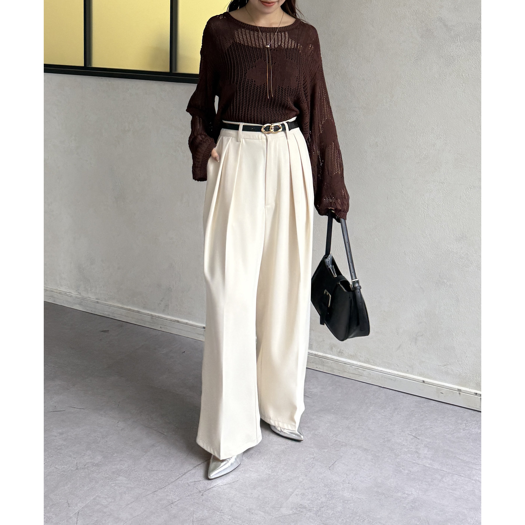 Discoat - ◎新品◎ ジャガードメッシュニット 大きめサイズ アイボリー WEARWELL ジャガードメッシュニット | ファッション通販サイト NUGU