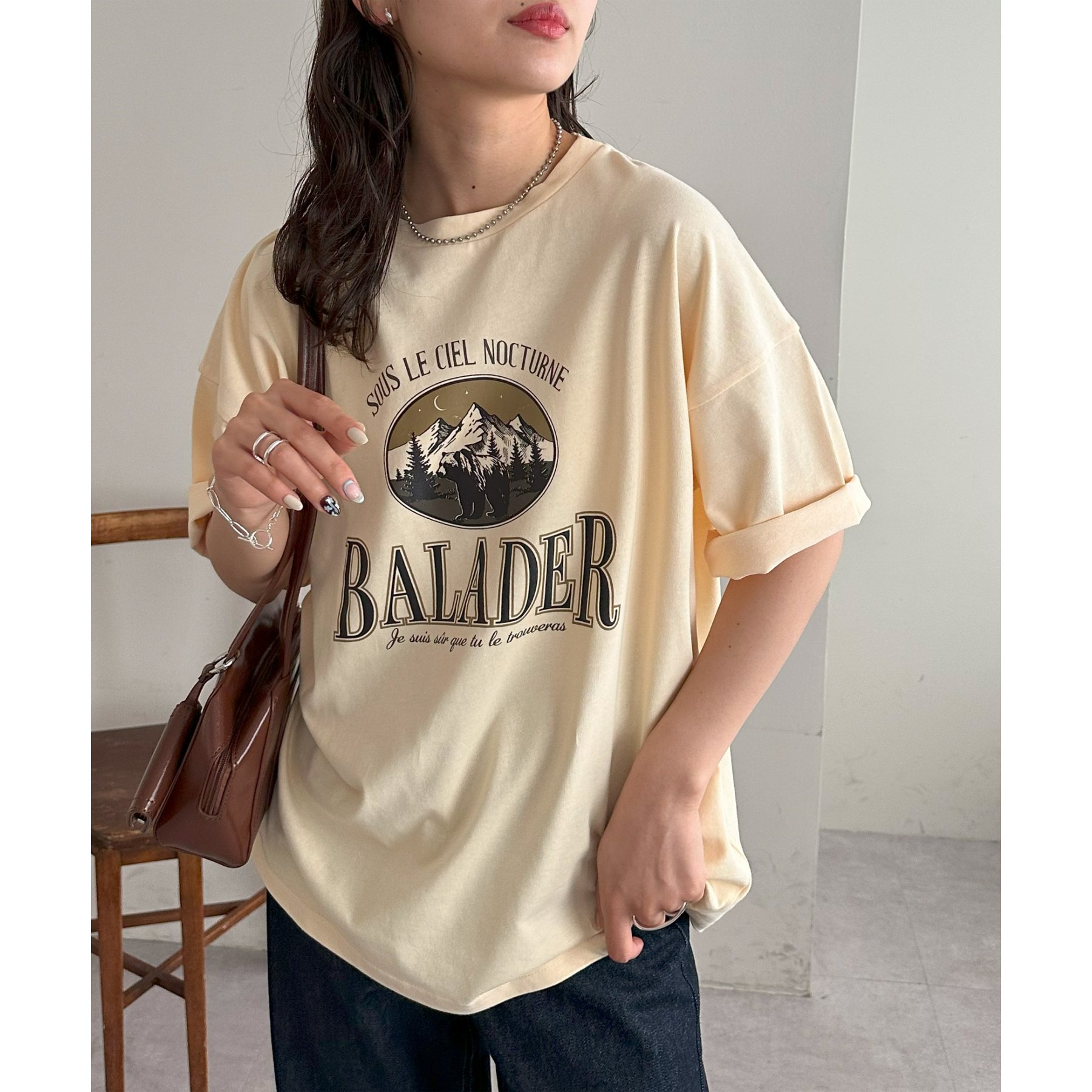 MACHATT フォトT photo Tシャツ マチャット ベージュ MACHATT ONLINE STORE