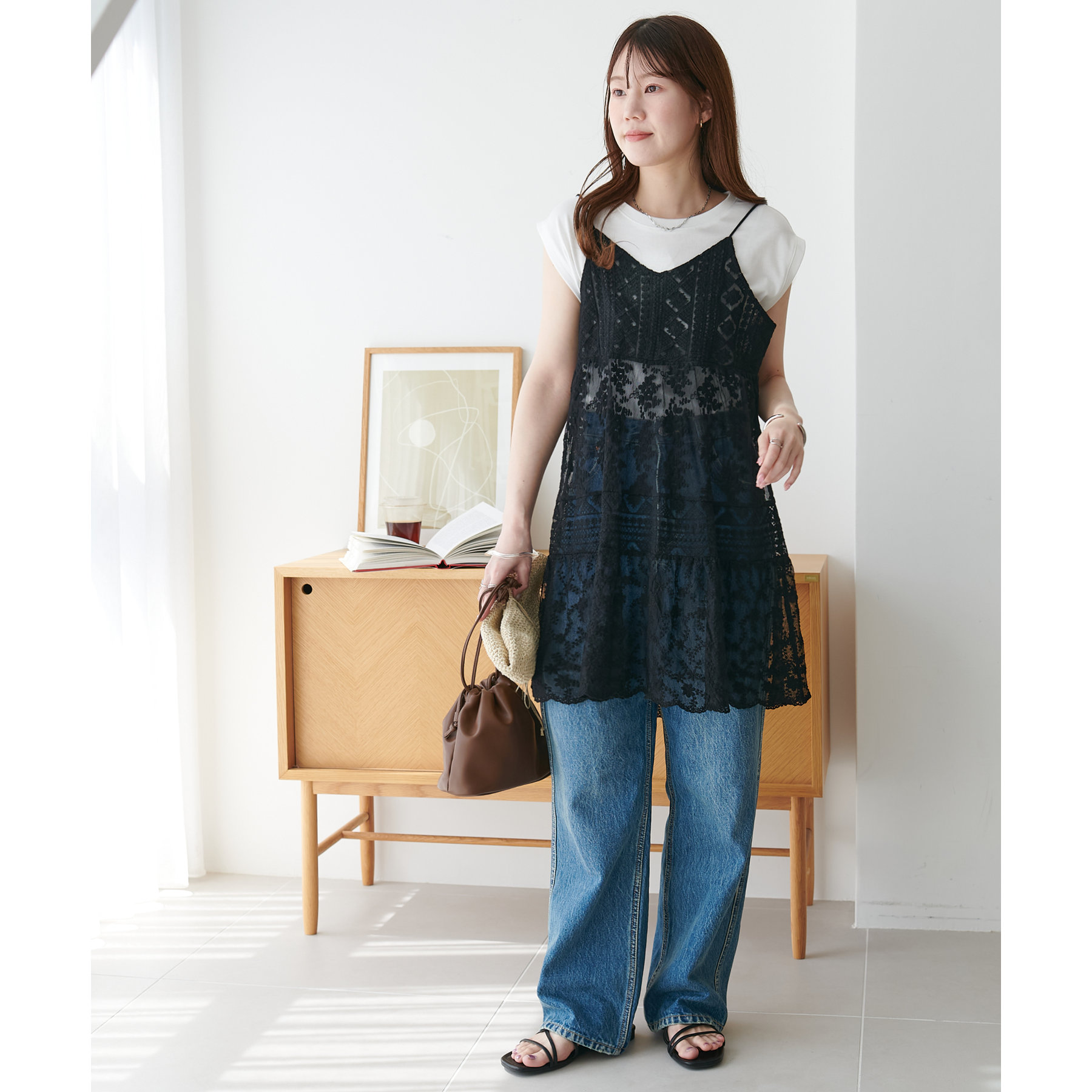 異素材レース使いミニワンピース | ファッション通販サイト NUGU