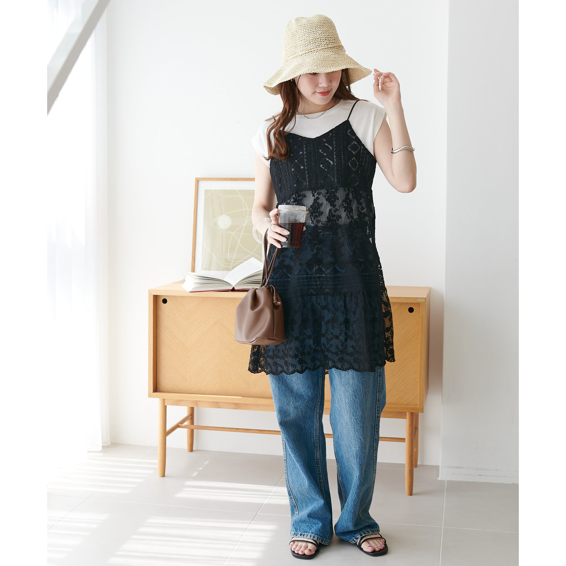 異素材レース使いミニワンピース | ファッション通販サイト NUGU