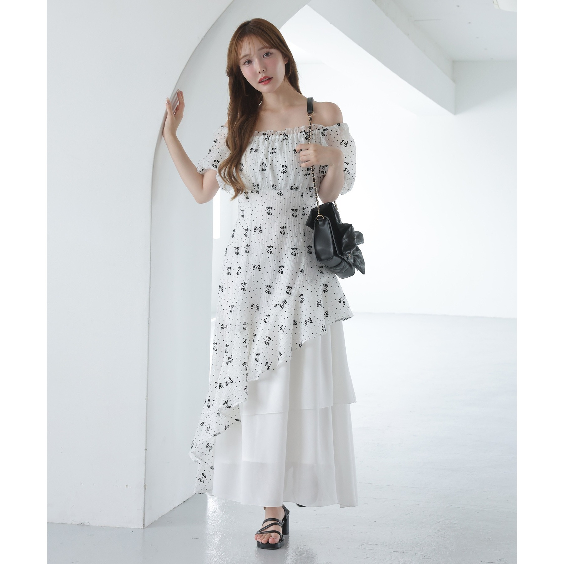 イレヘムティアードロングワンピース one after another NICE CLAUP｜【Black collection】イレヘム