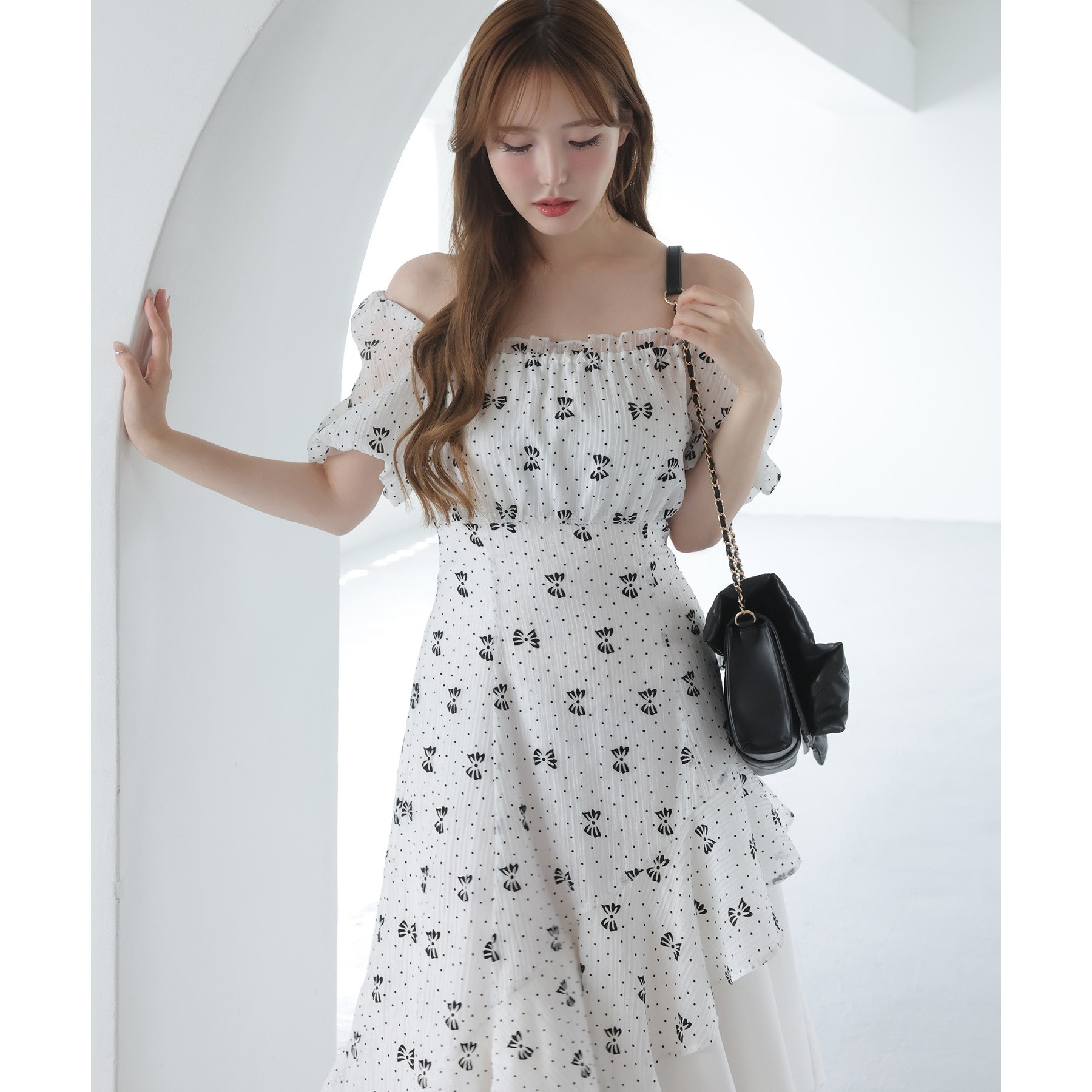 イレヘムティアードロングワンピース one after another NICE CLAUP｜【Black collection】イレヘム