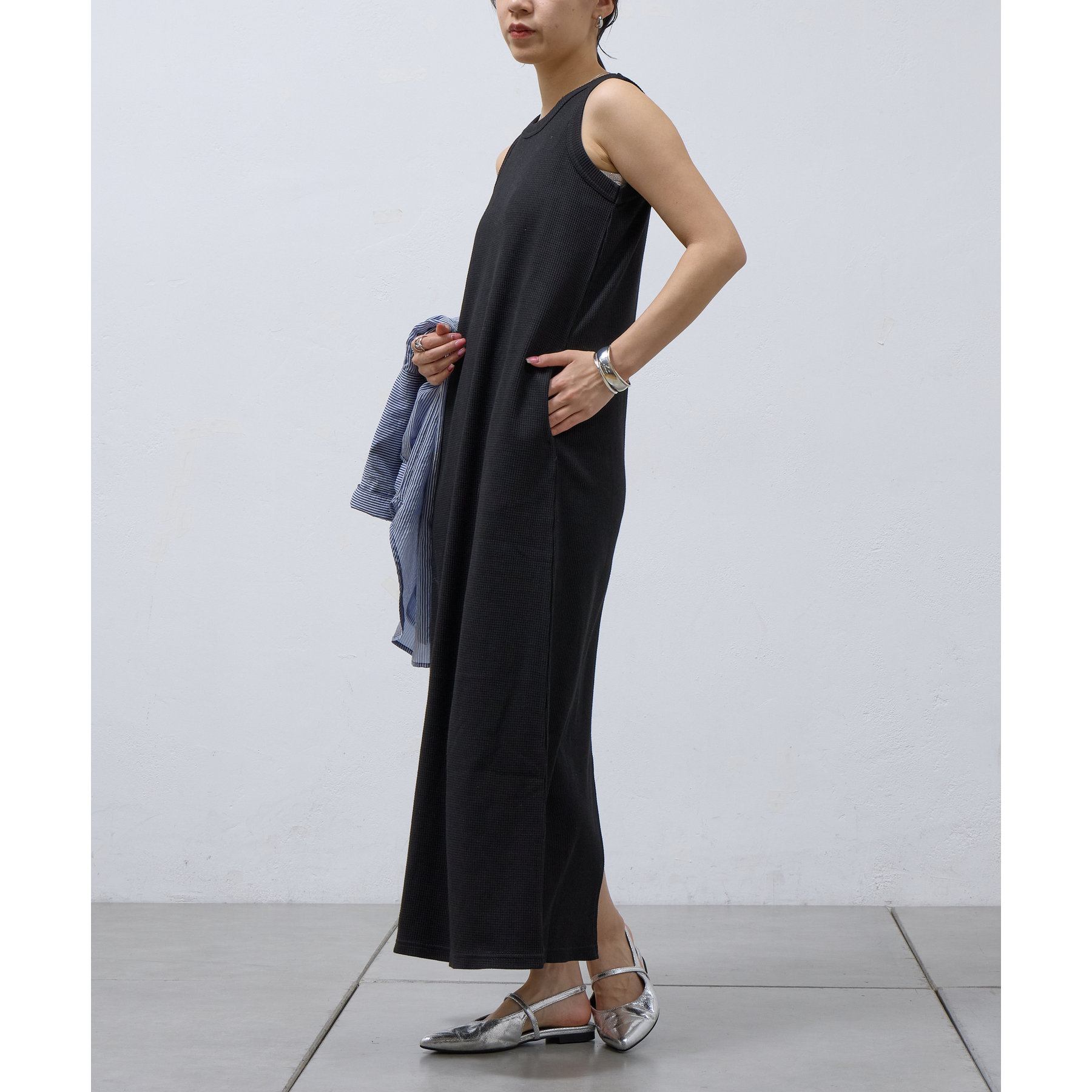 ROSIEE サイドライン　waffleロングワンピース ROSIEE サイドライン waffleロングワンピース ROSIEE サイド