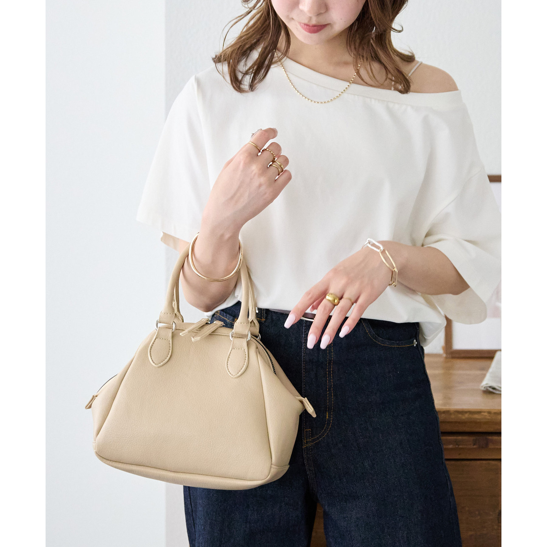 バッグ muguet boston bag 2way boston bag