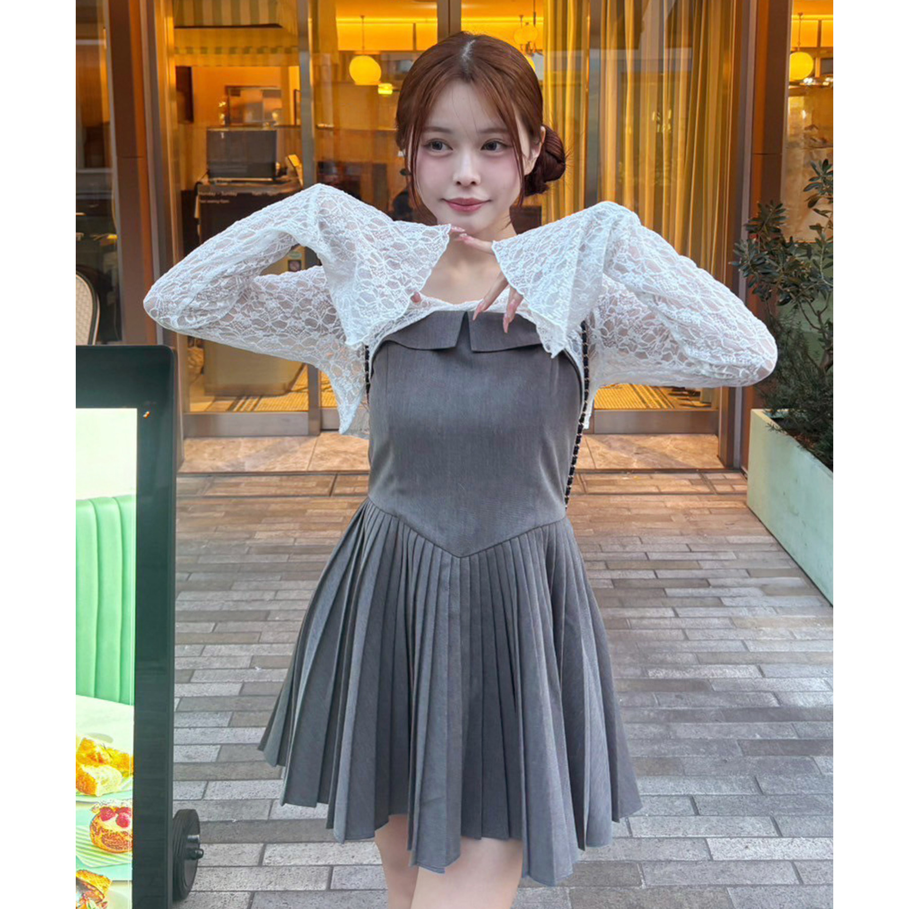 Nono企画】トップスセットプリーツミニワンピ | ファッション通販