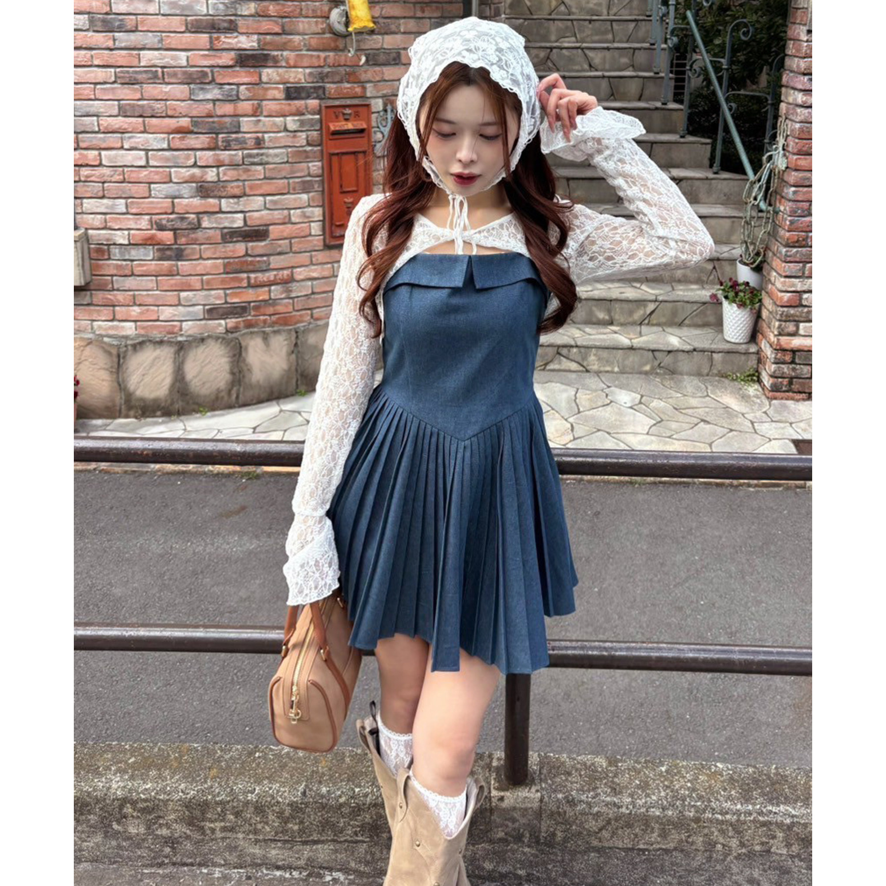 ナイスクラップ トップスセットプリーツミニワンピ Nono企画