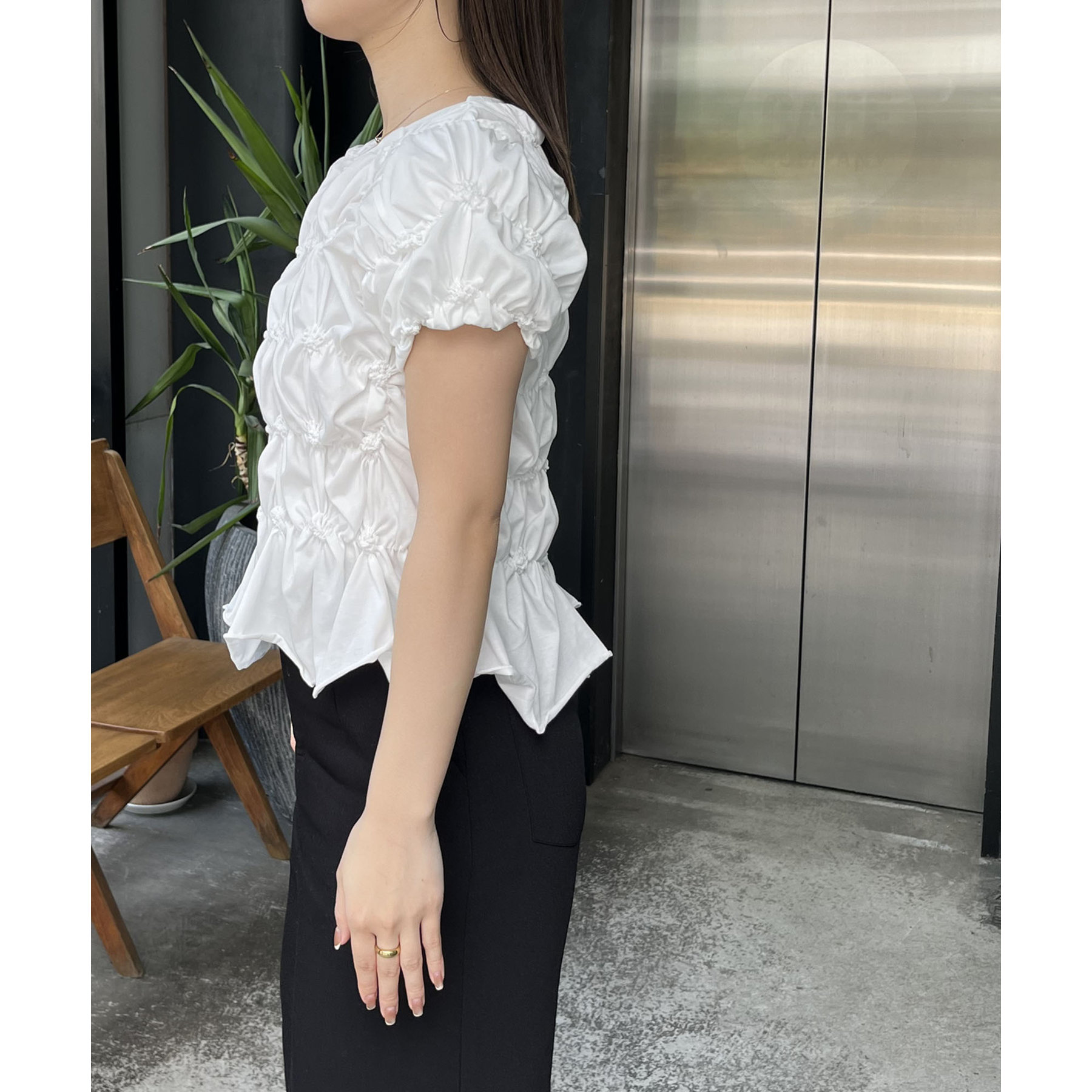 新色追加/全骨格◎】シャーリングホイップTシャツ