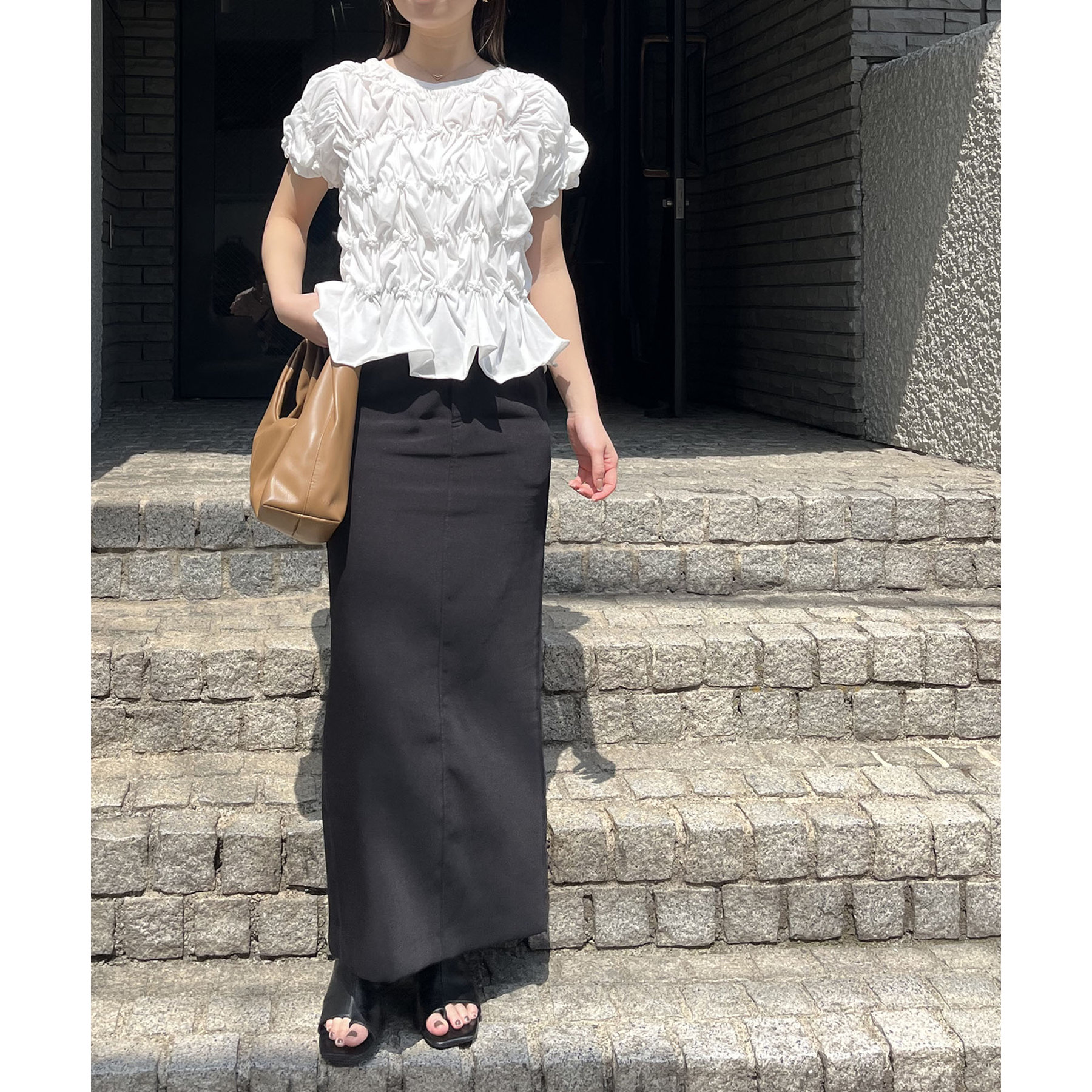 新品 タグ無し シャーリングホイップTシャツ ブラック 最終価格 新色追加/全骨格◎】シャーリングホイップTシャツ（Tシャツ