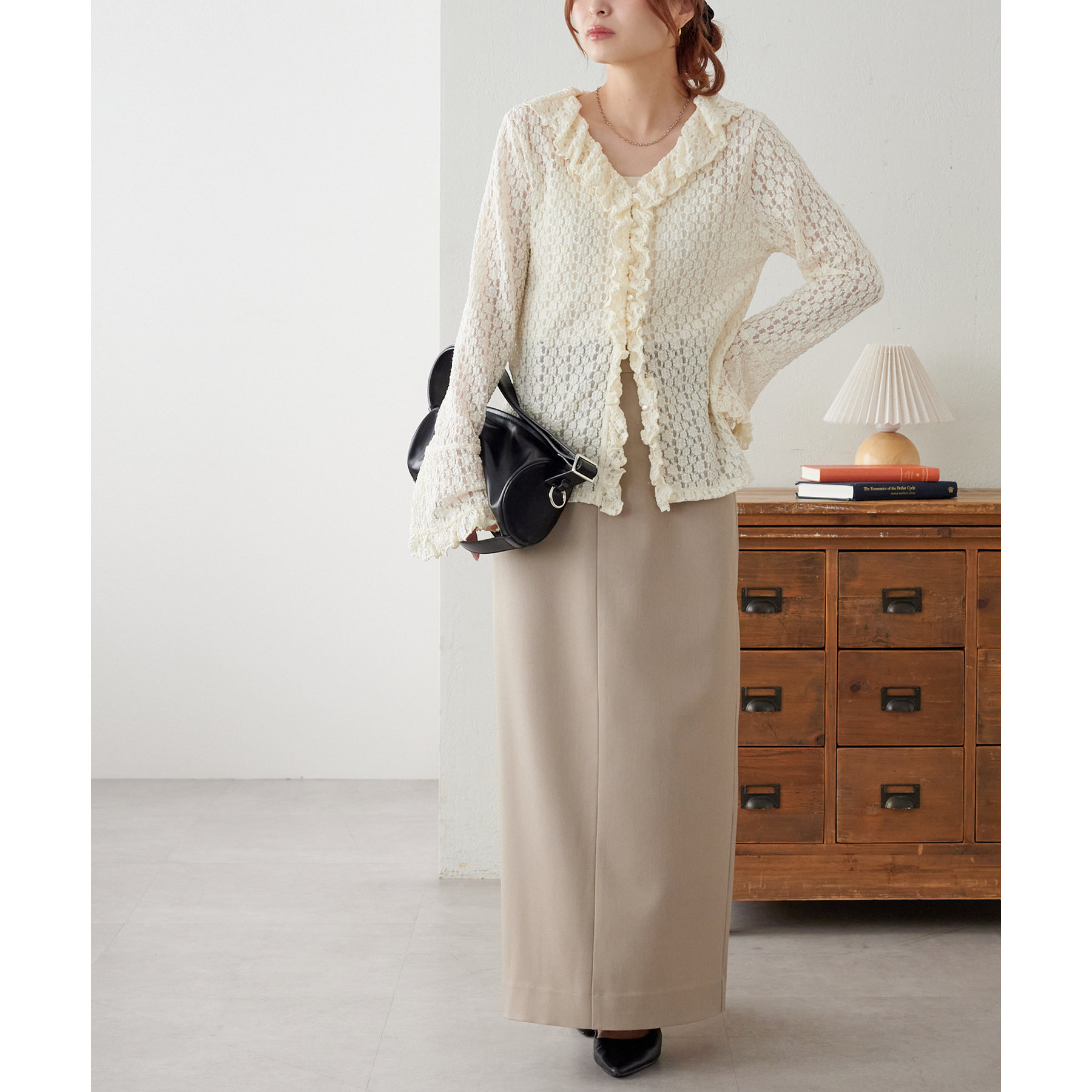 レースフリルカーディガン | ファッション通販サイト NUGU