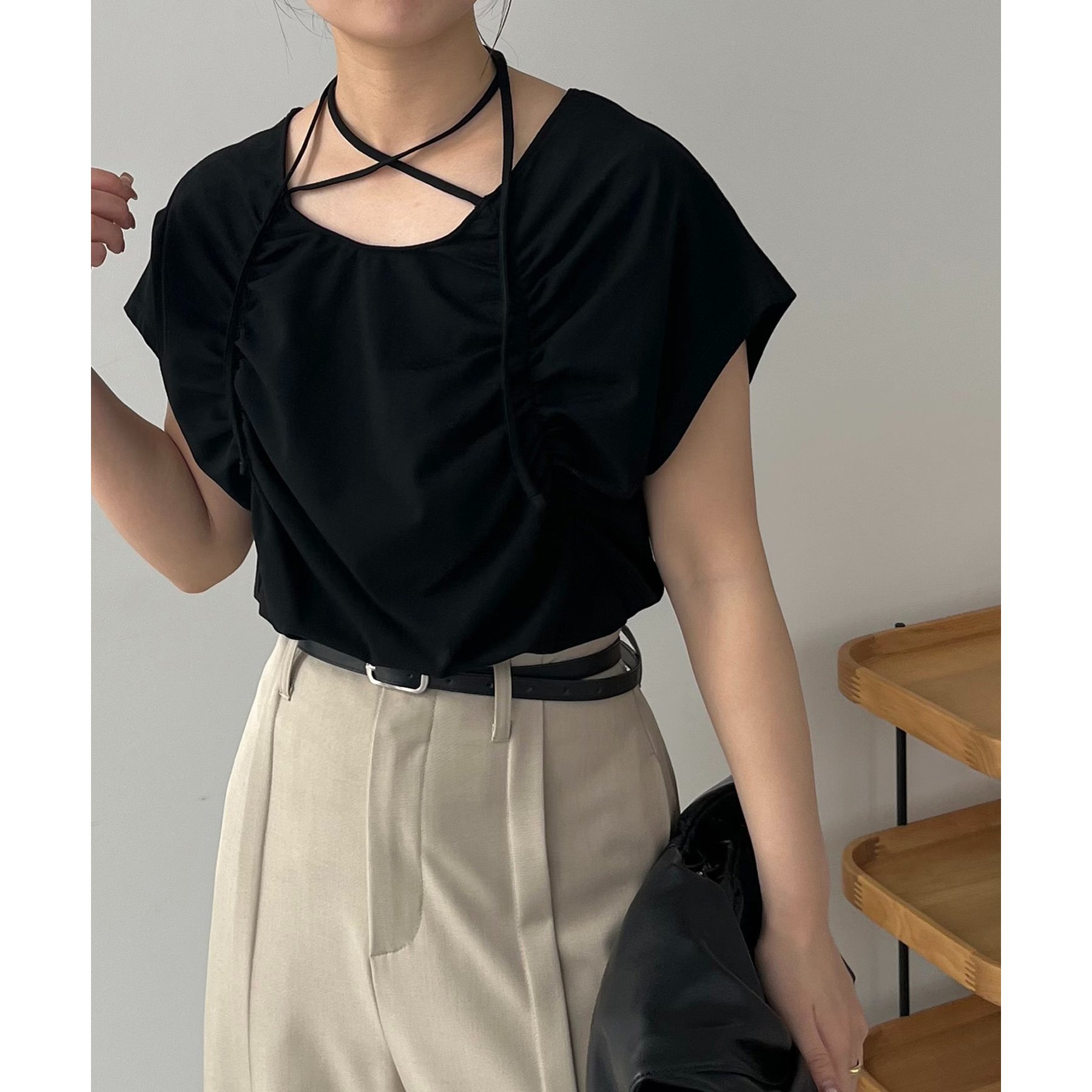 待望の再入荷！】ギャザーフレンチTシャツ | ファッション通販