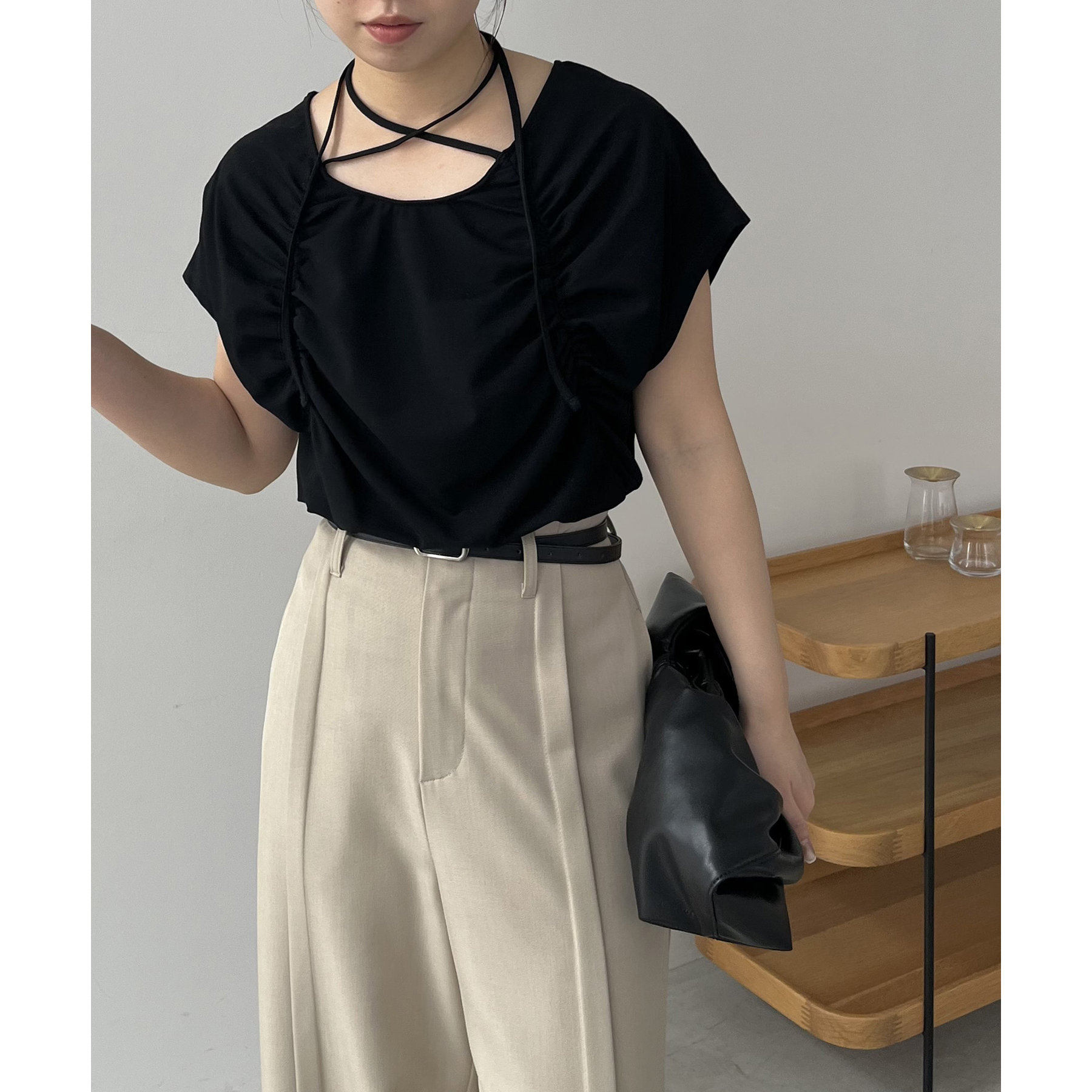 待望の再入荷！】ギャザーフレンチTシャツ | ファッション通販
