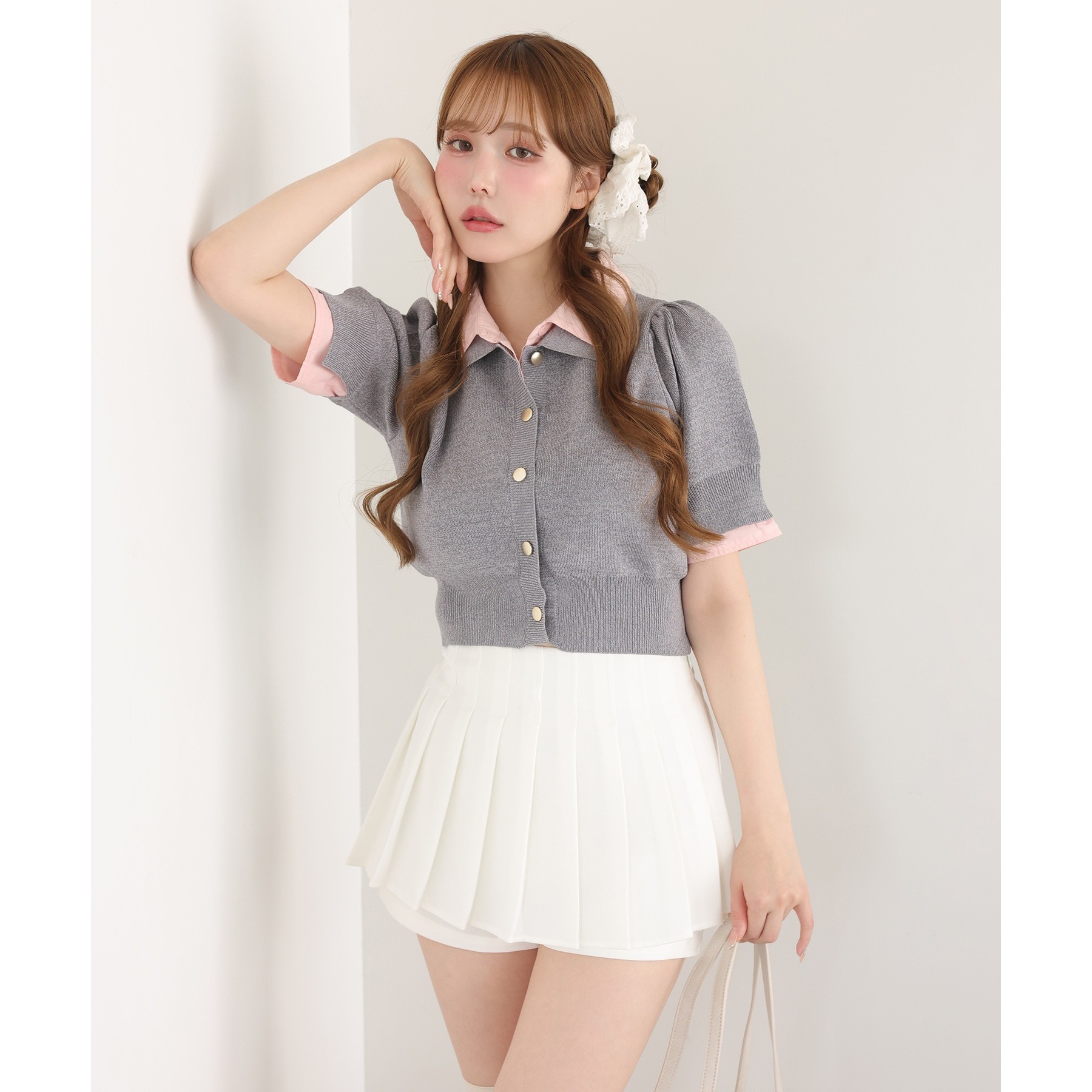 Nowos 半袖ニット 生成り ケーブル半袖ニット – WEGO ONLINE STORE