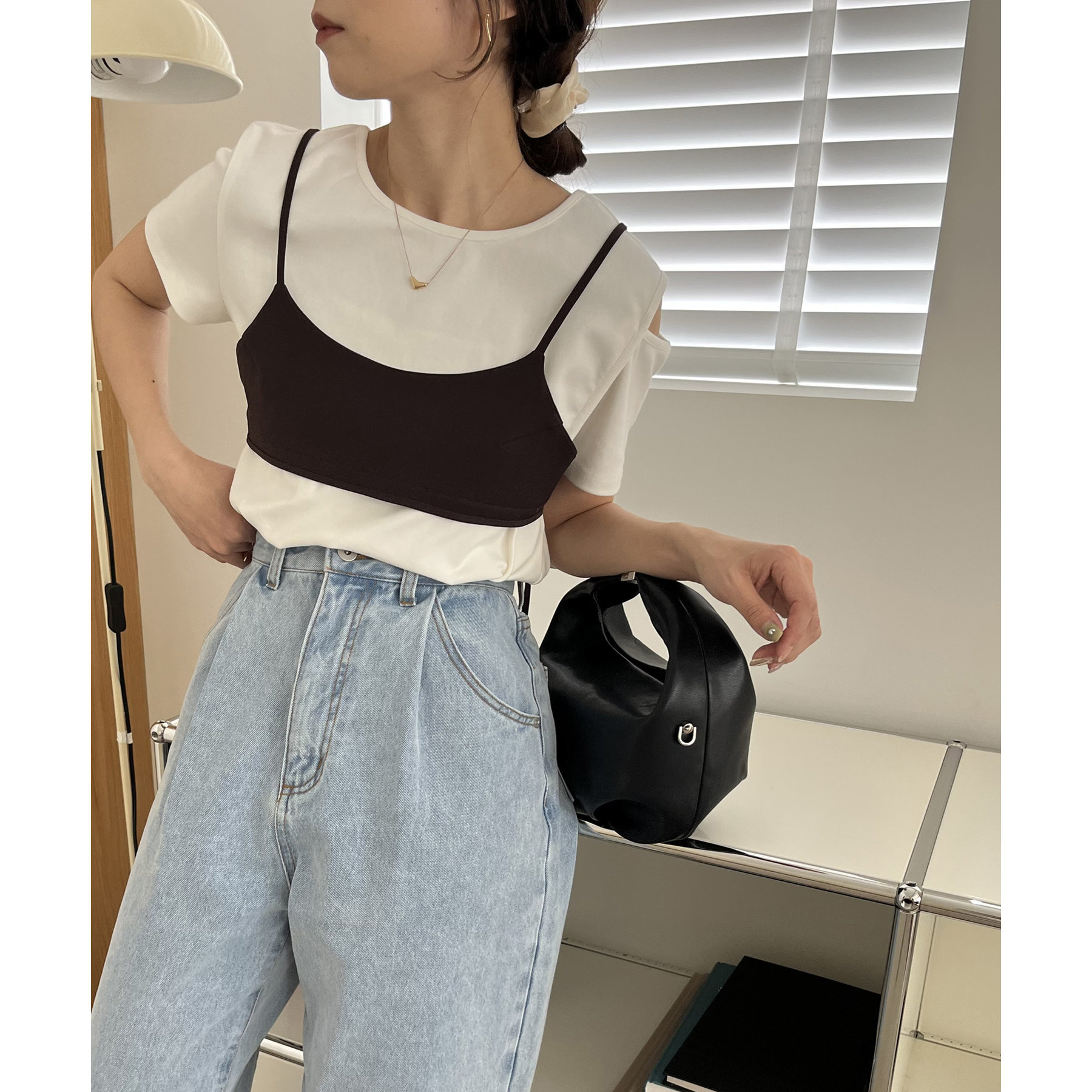 CAPRICIEUX LE&#39;MAGE - 専用 カプリシューレマージュ ビスチェドッキングTシャツ CAPRICIEUX LE'MAGE（カプリシューレマージュ）の「ビスチェ