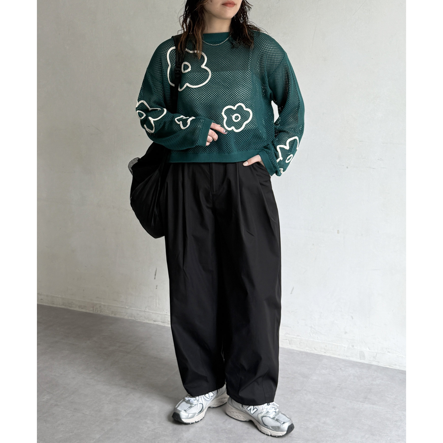 pats　アトリエサガン　シルク　モヘヤ　　花柄ニット　コート sanpo kuschel お散歩道に咲く花刺繍カーディガン b13647ps