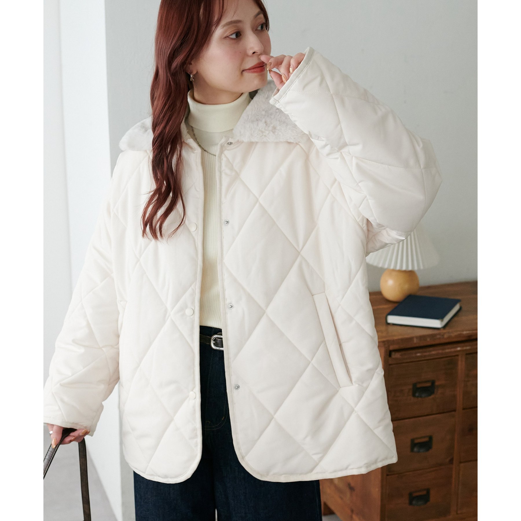WEB限定】襟ファーキルトジャケット | ファッション通販サイト NUGU
