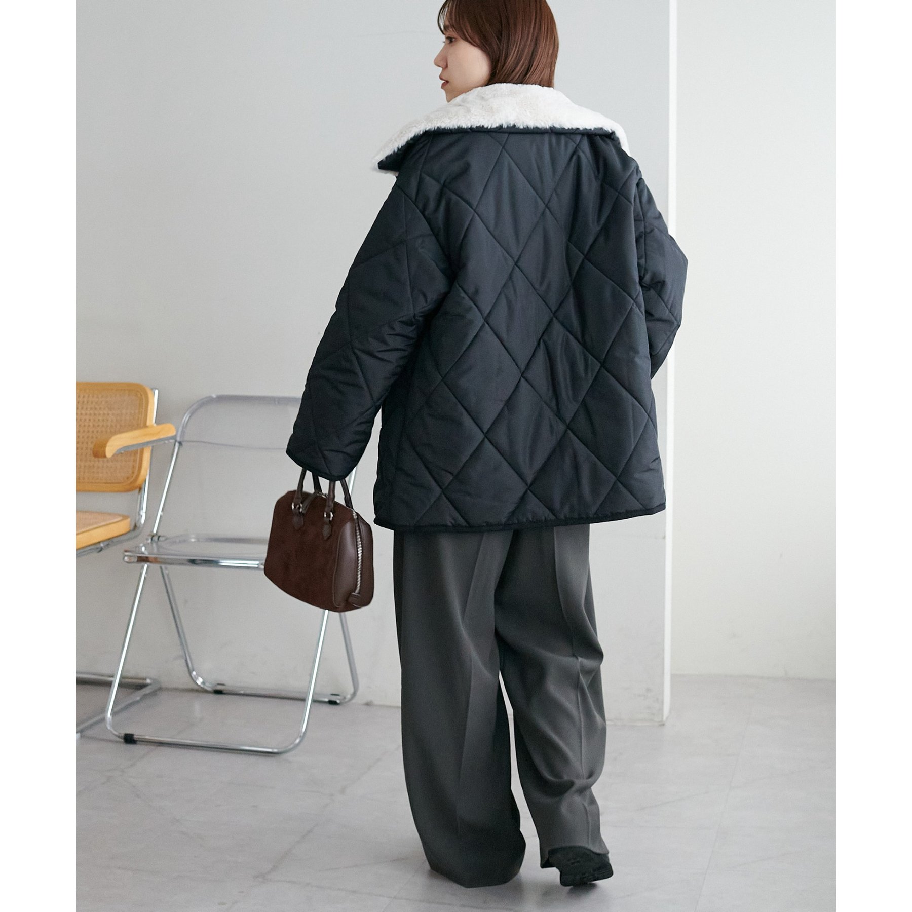 WEB限定】襟ファーキルトジャケット | ファッション通販サイト NUGU