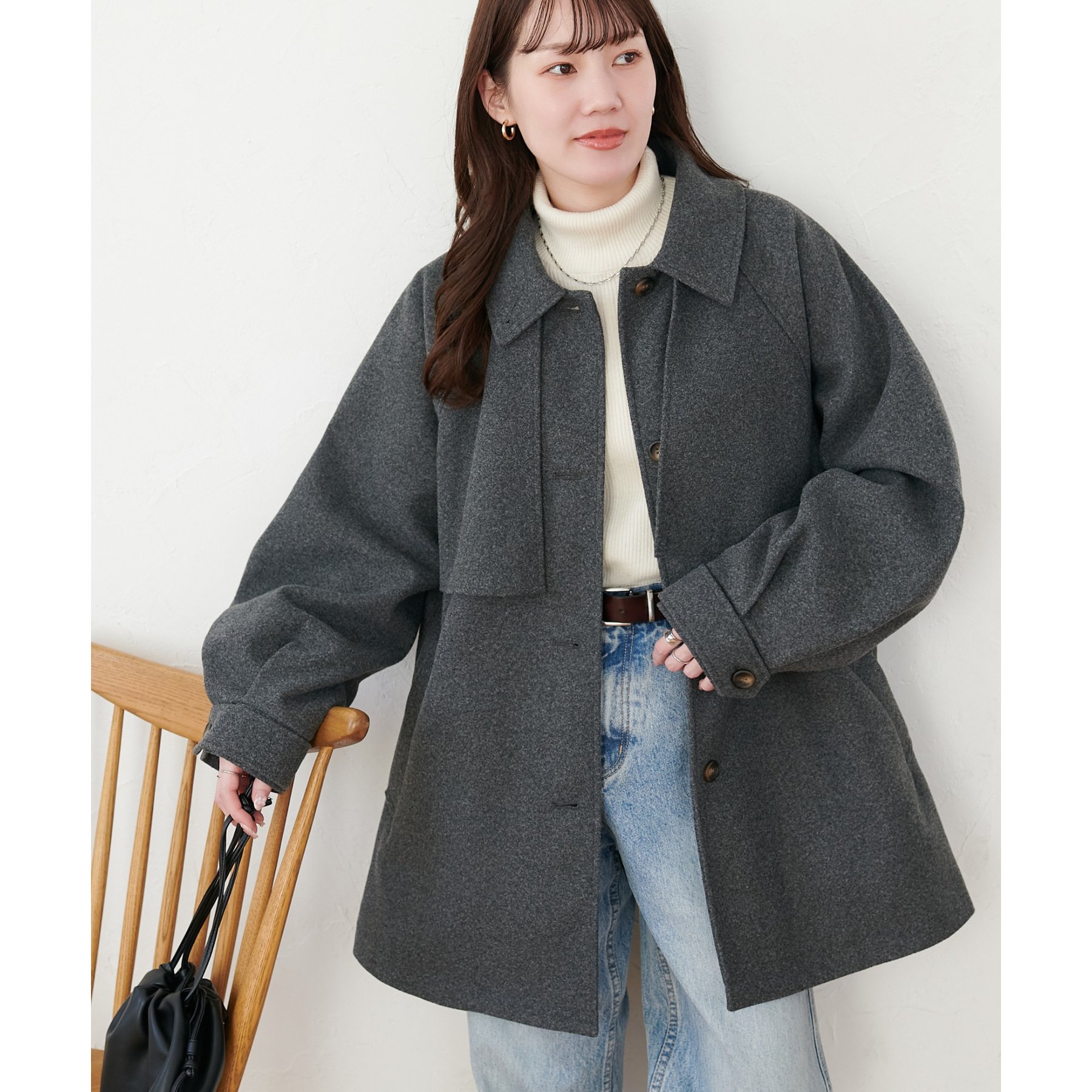 WEB限定】2WAYカラーミドルコート | ファッション通販サイト NUGU