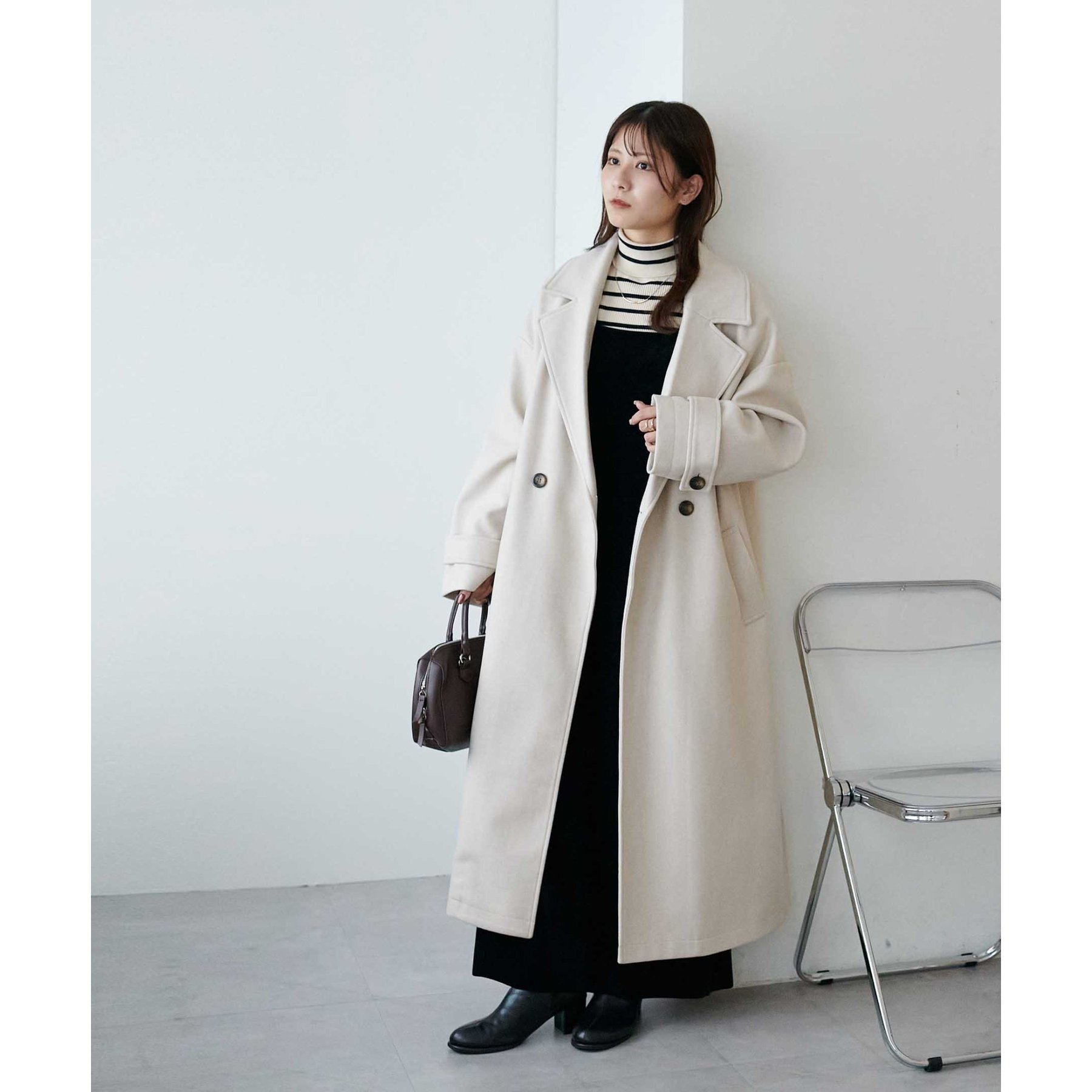 WEB限定】ダブルロングコート | ファッション通販サイト NUGU