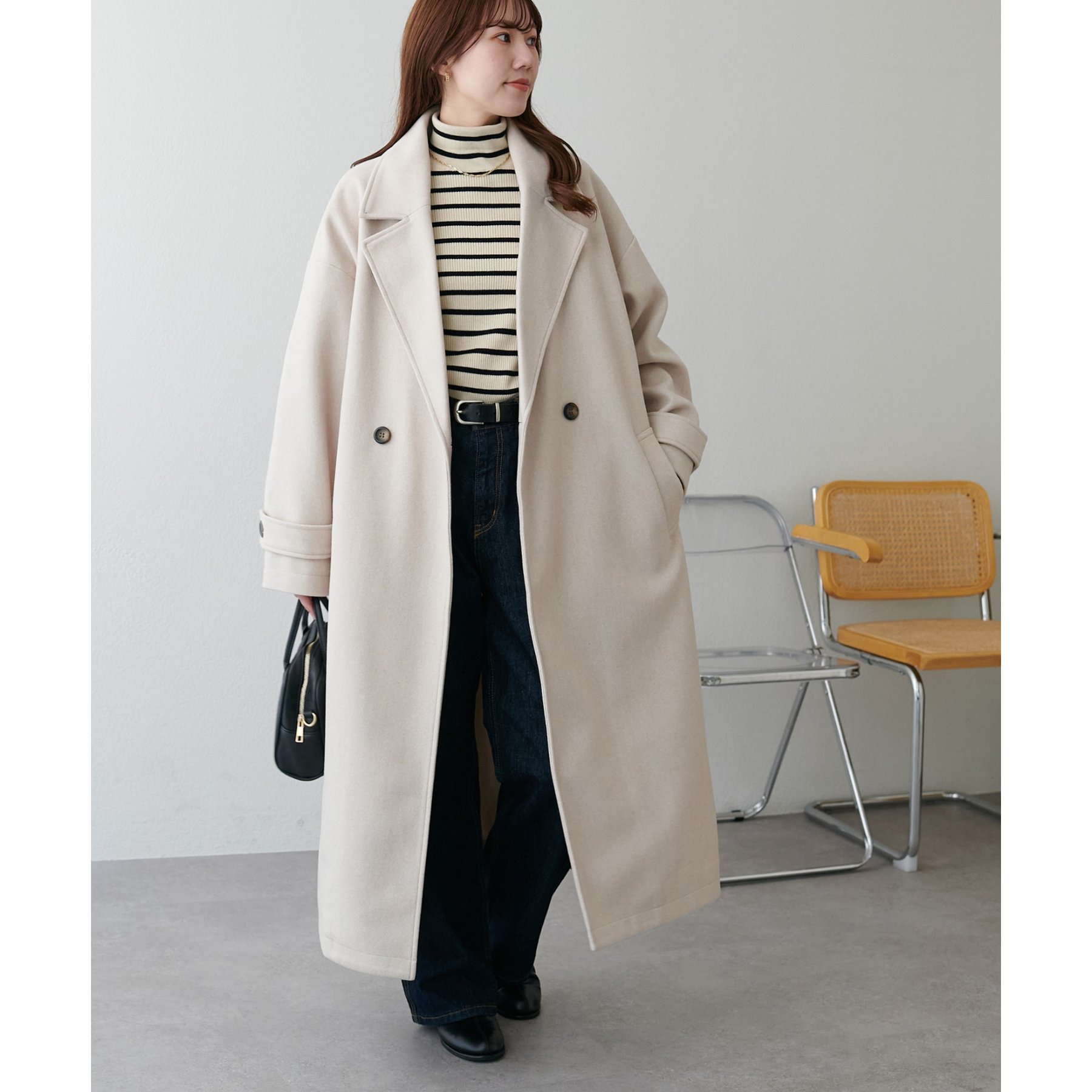 WEB限定】ダブルロングコート | ファッション通販サイト NUGU