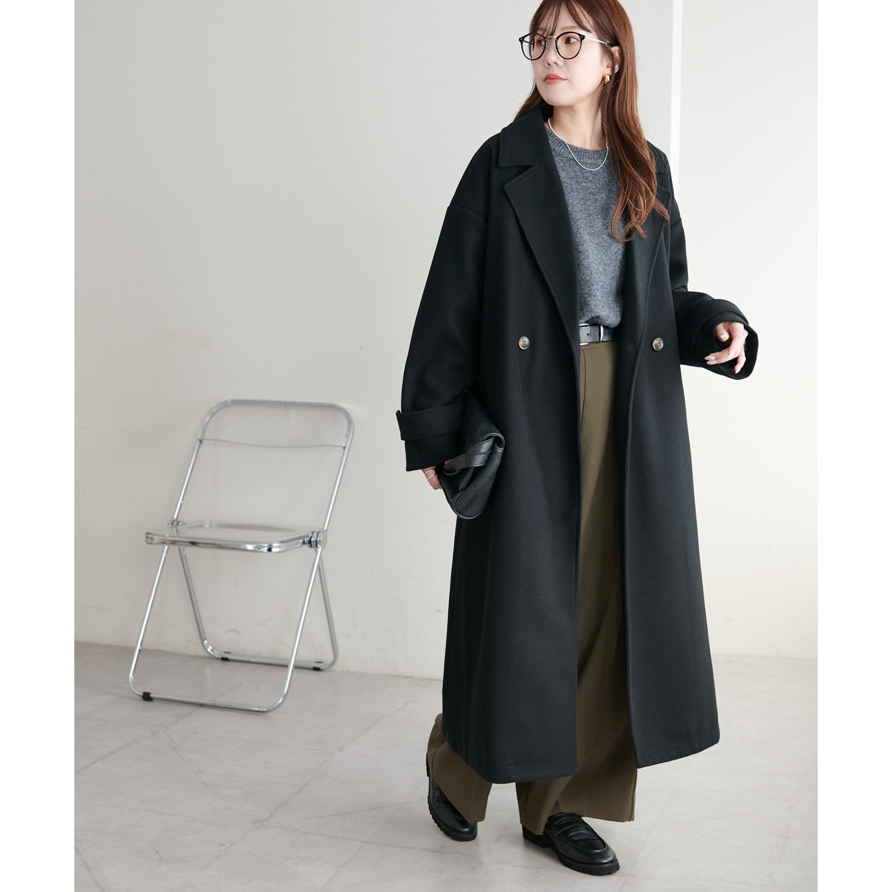 WEB限定】ダブルロングコート | ファッション通販サイト NUGU