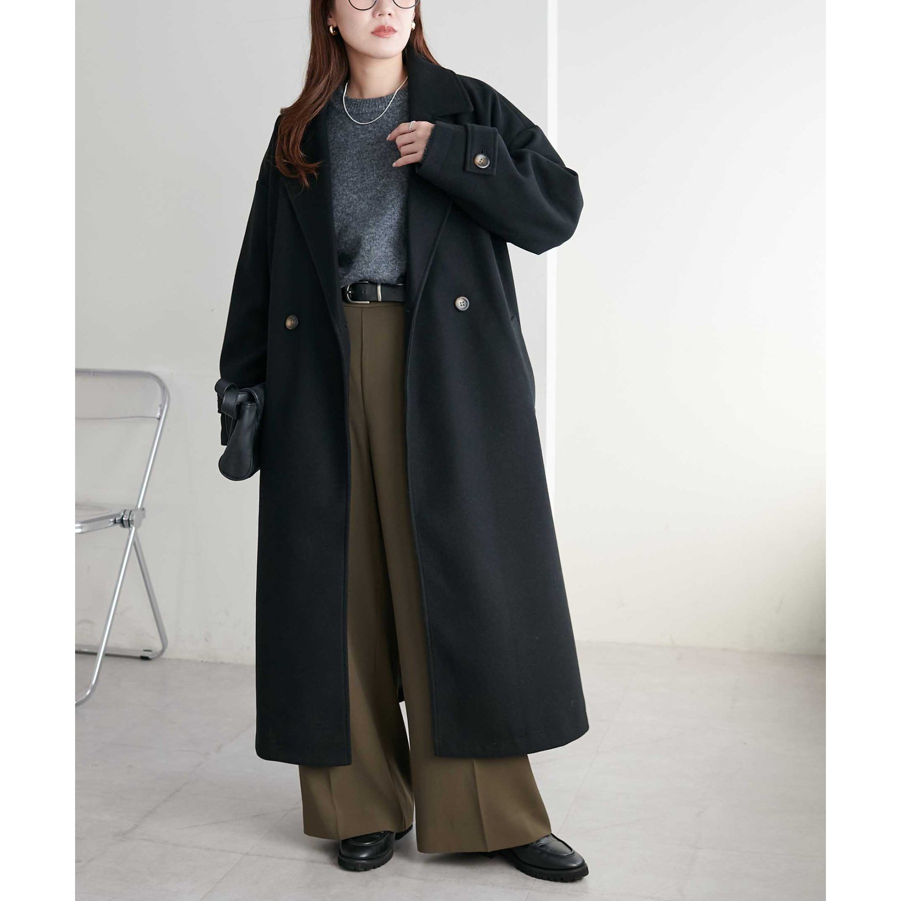 WEB限定】ダブルロングコート | ファッション通販サイト NUGU