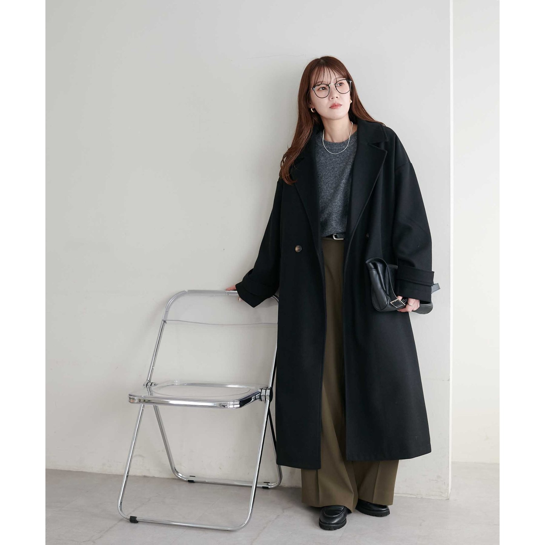 WEB限定】ダブルロングコート | ファッション通販サイト NUGU