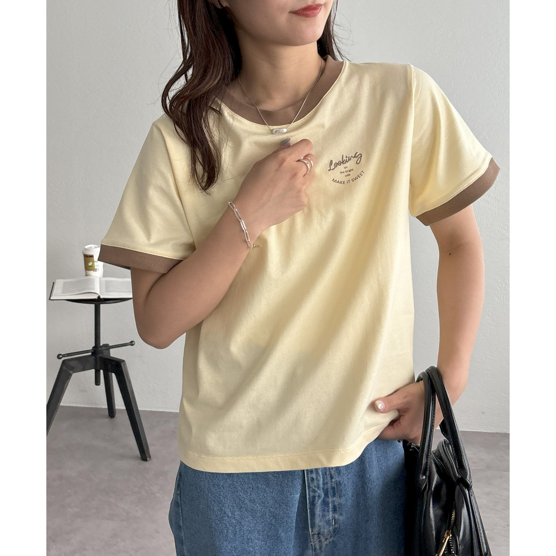 エクリュ 店舗限定商品 TODAYFUL コンパクトリンガーTシャツ WEB限定