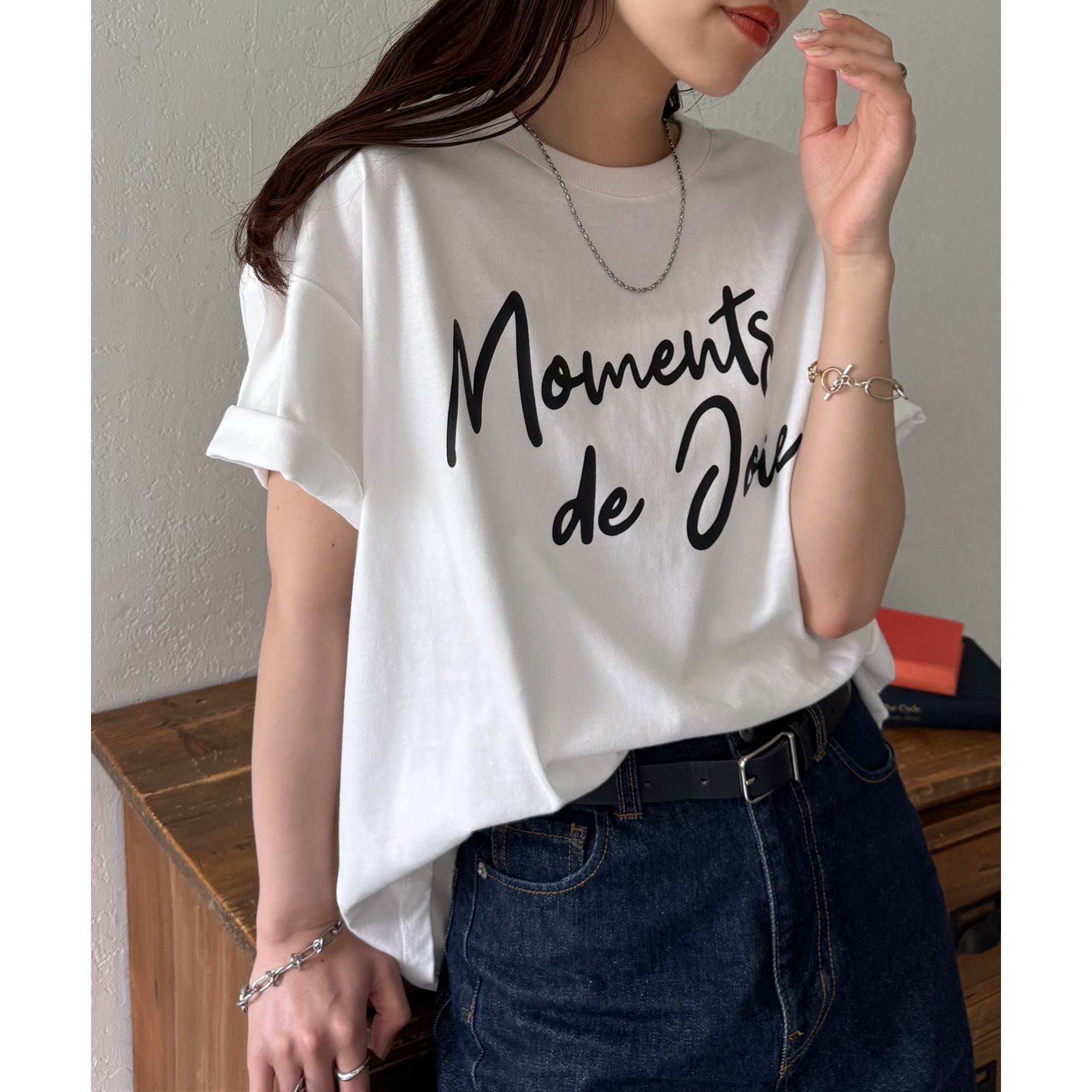 セール】 バックロゴプリント布帛切替ワイドTシャツ （Tシャツ